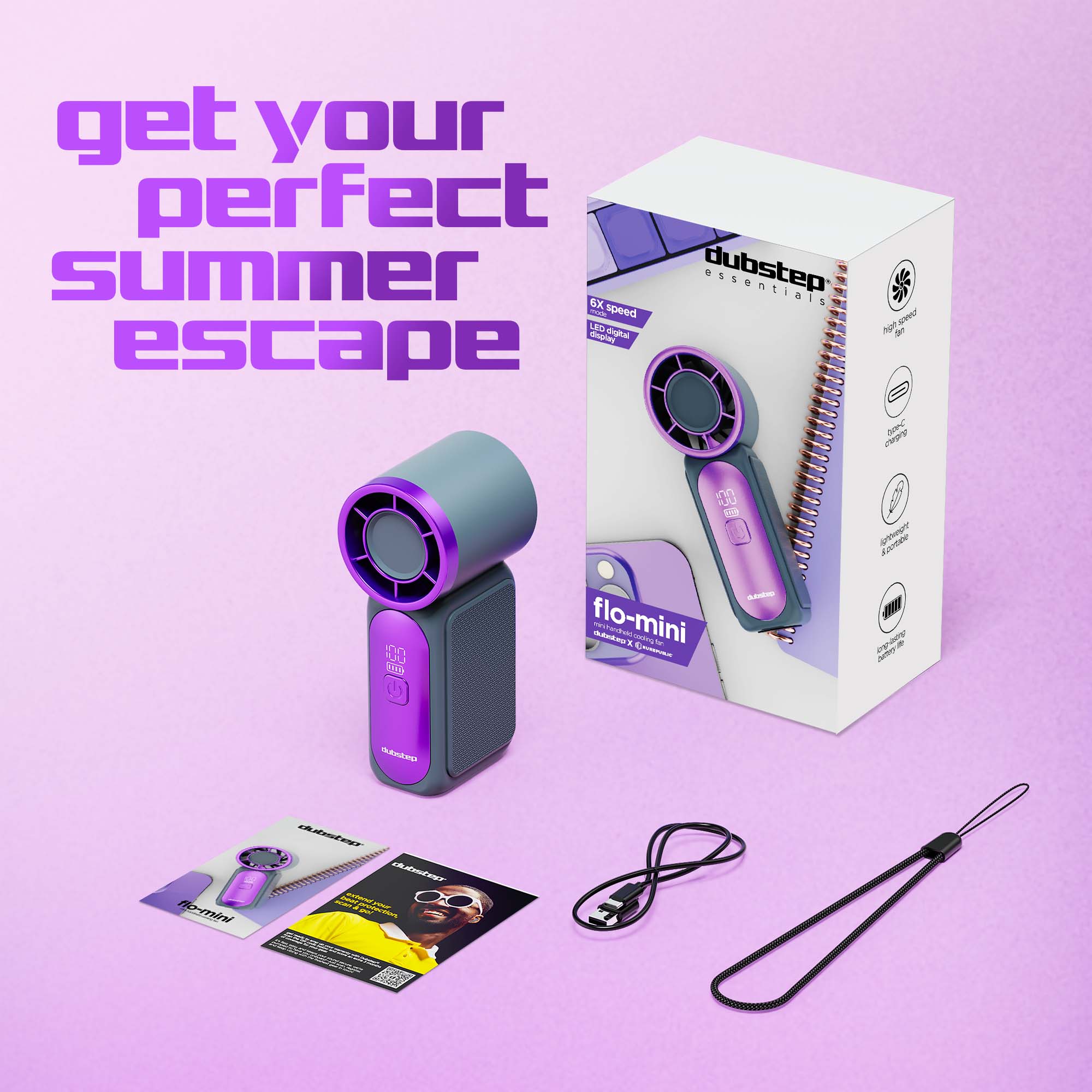 Flo mini (mini handheld cooling fan)