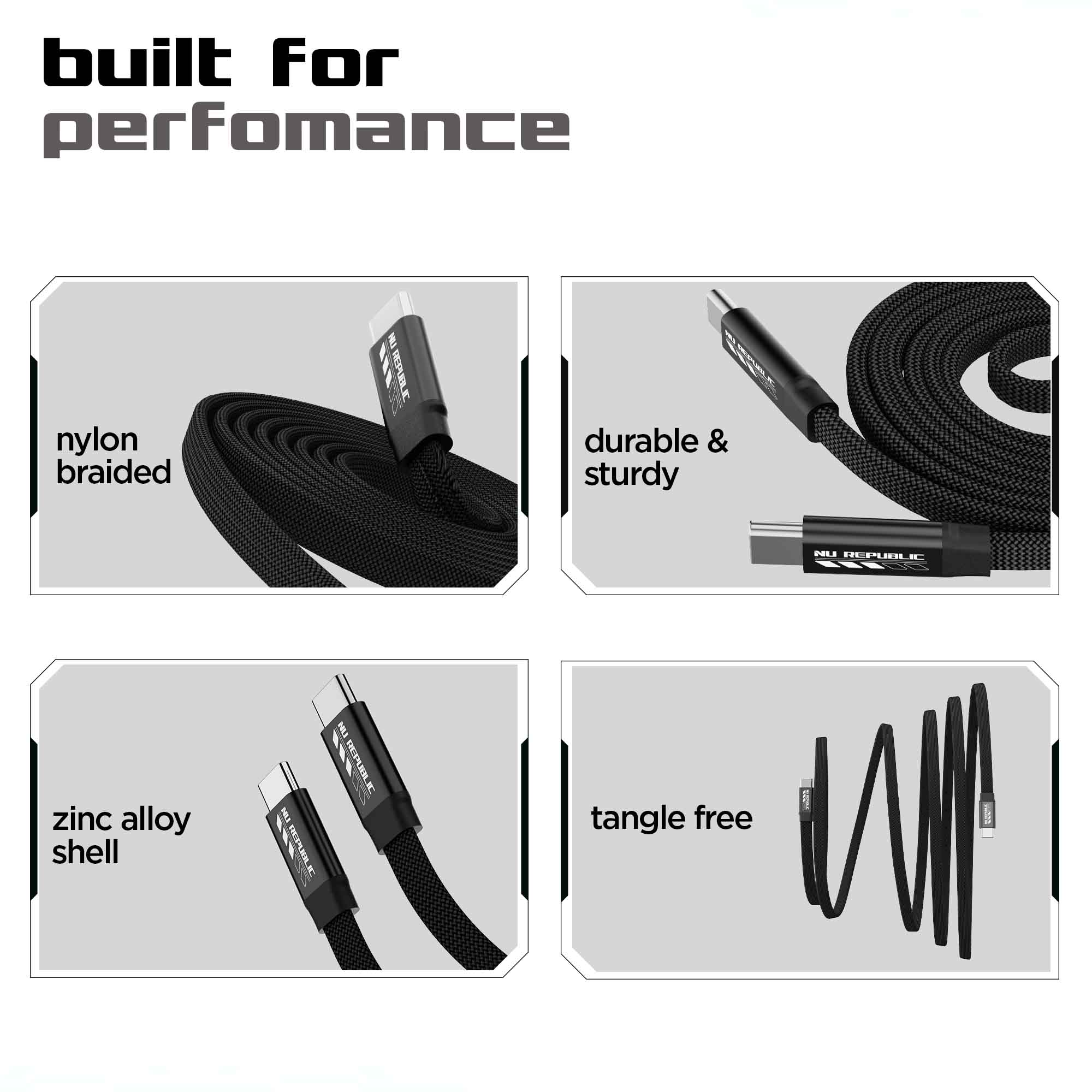 Blaze Fusion Flat 240W Magnetic Cable