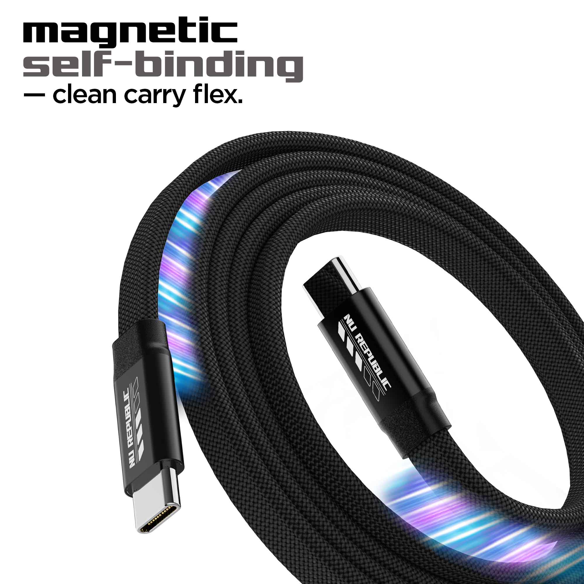 Blaze Fusion Flat 240W Magnetic Cable