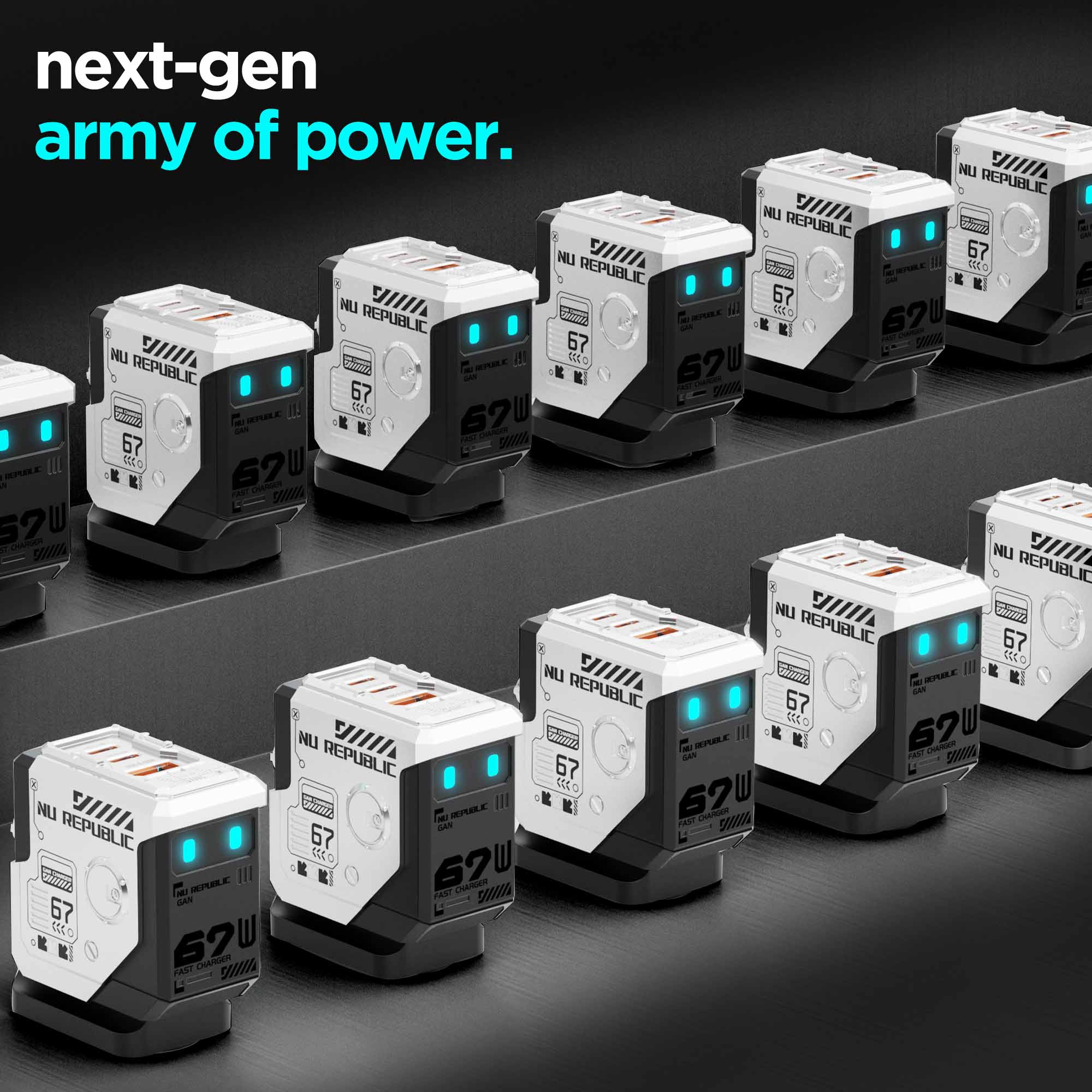 Cybotron 67W GaN Superfast Wall Charger Silver