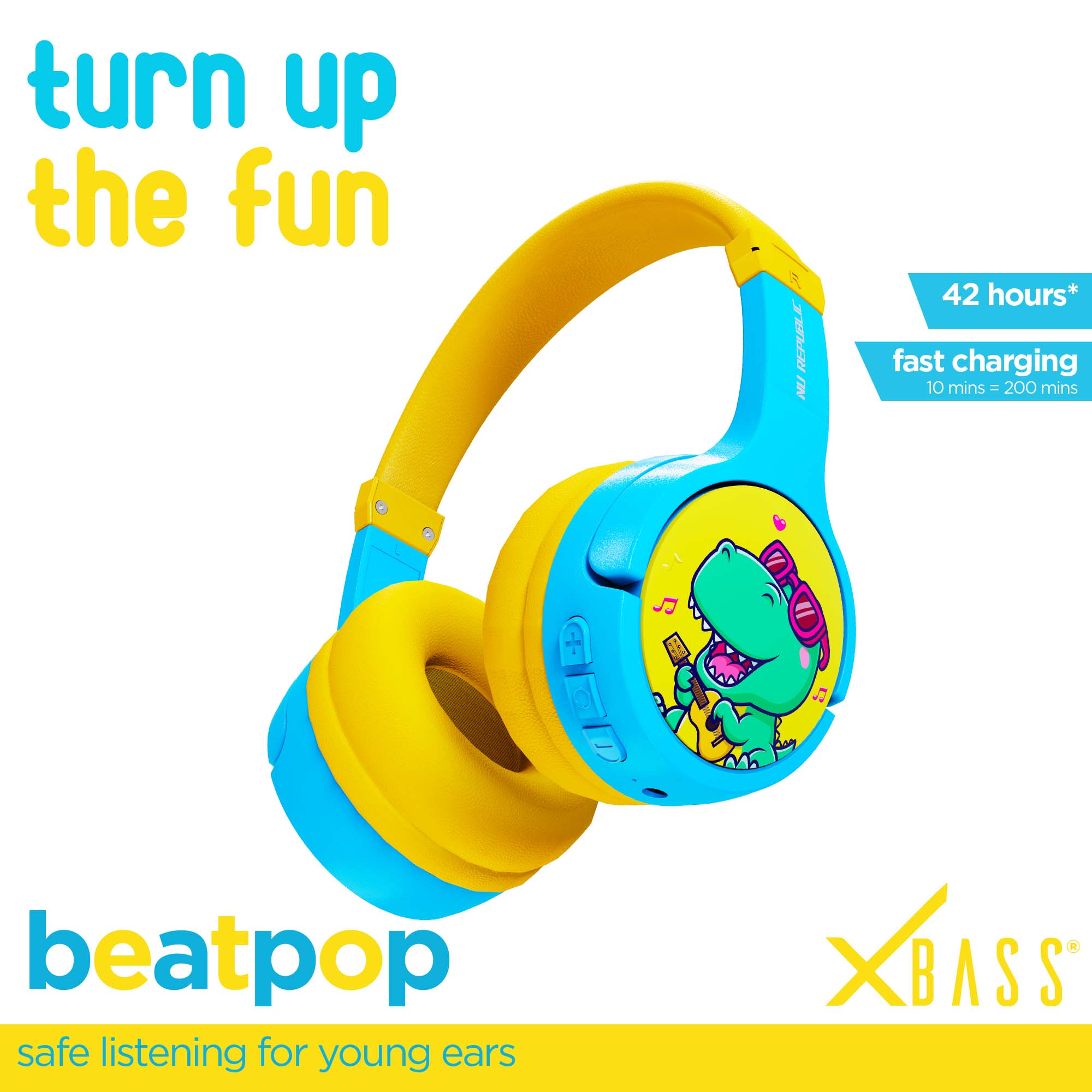 Fun, lightweight, and kid-friendly headphones built for learning, entertainment, and everyday listening.