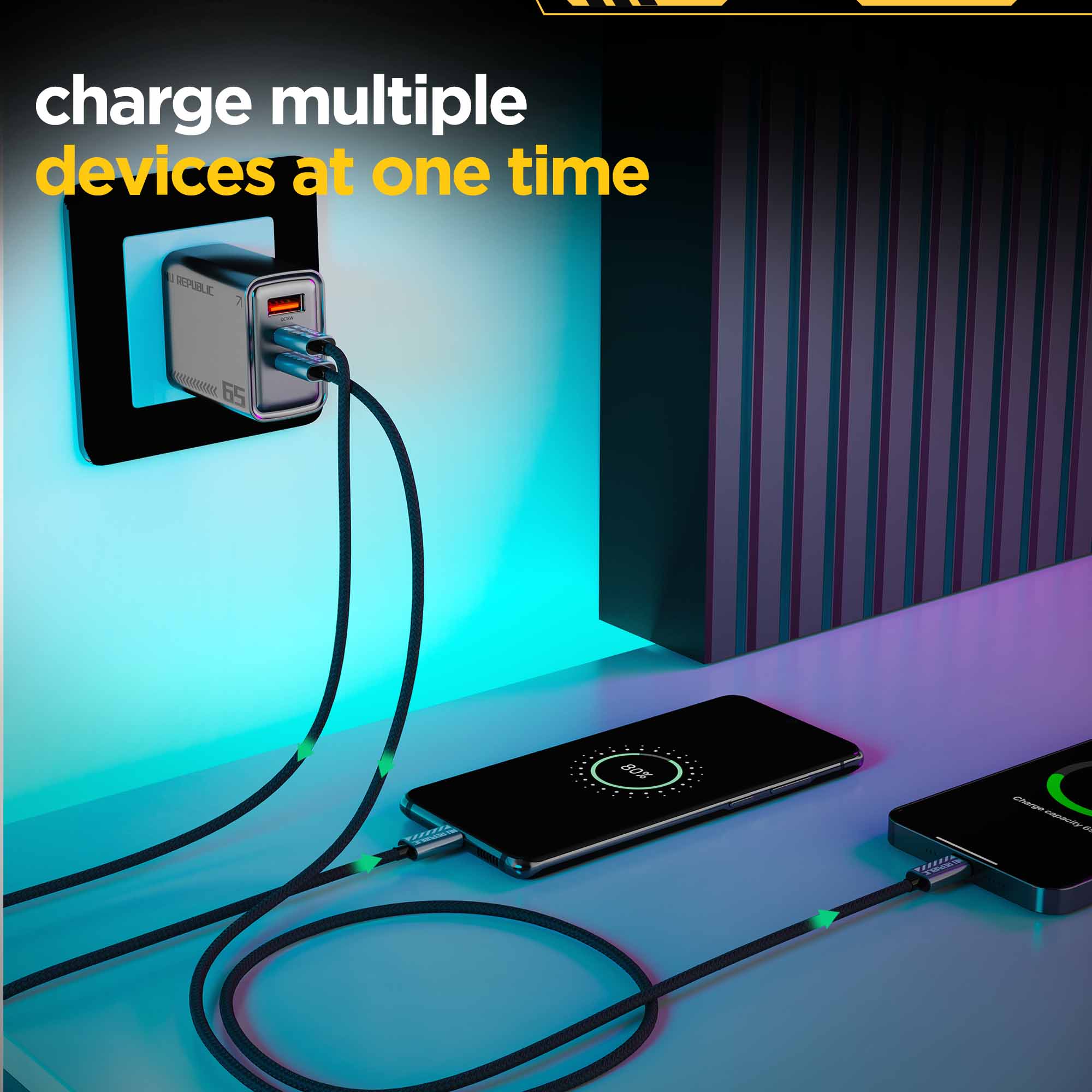 Cybotron 65W GaN Superfast Wall Charger (Grey)