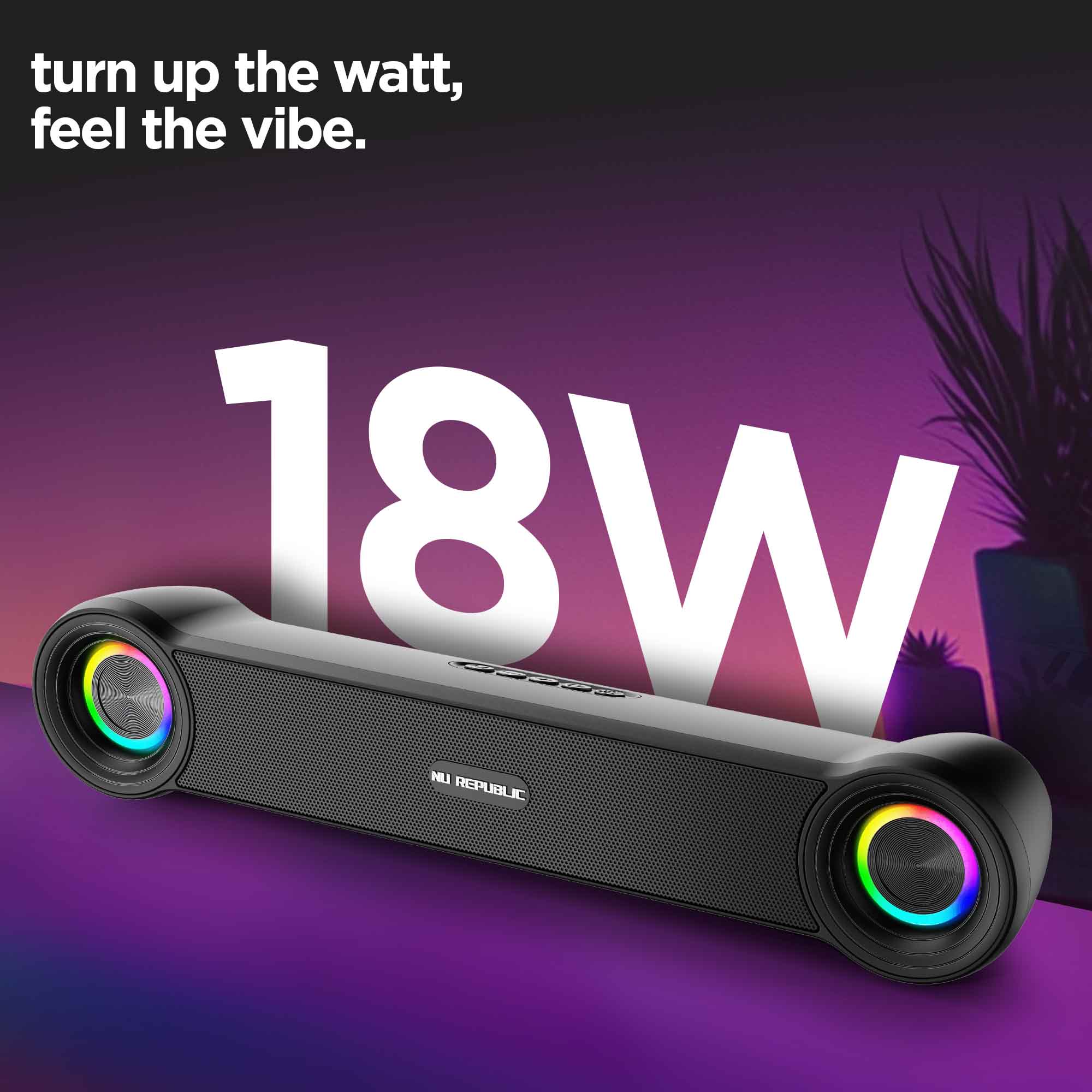 Partybox 180 wireless speaker delivering powerful 18W RMS sound output