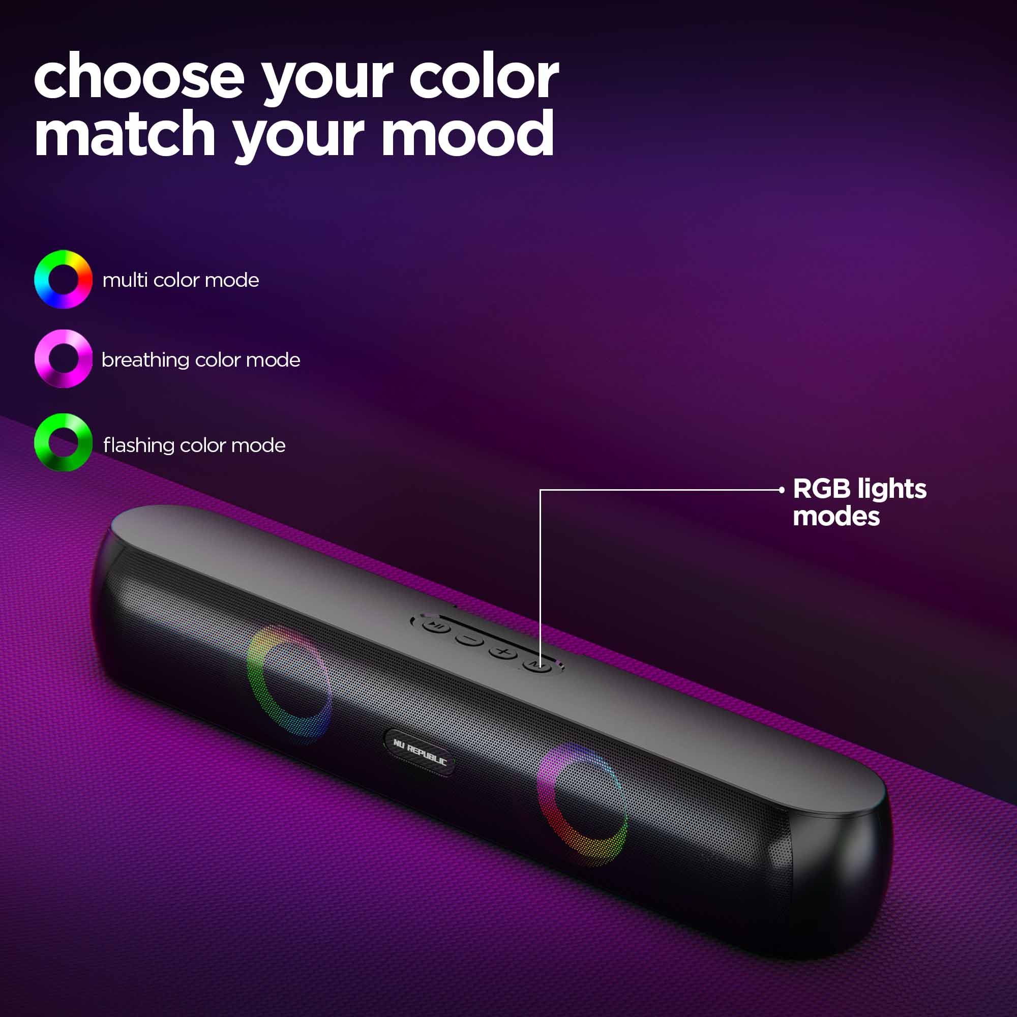 Partybox 160 features vibrant RGB lights that bring energy and excitement to every party.