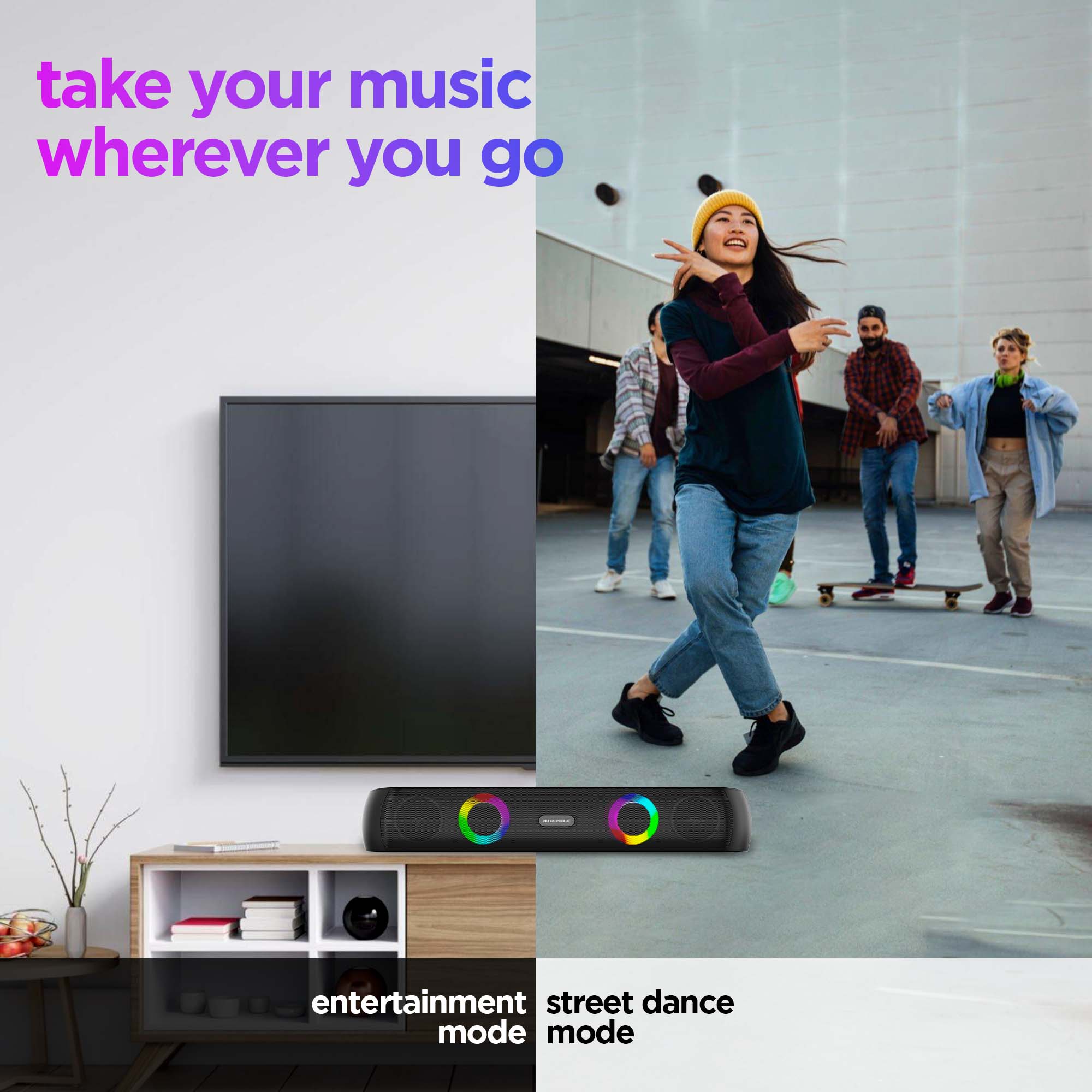 Built with X-Bass® technology and large dynamic drivers for powerful, room-filling bass.