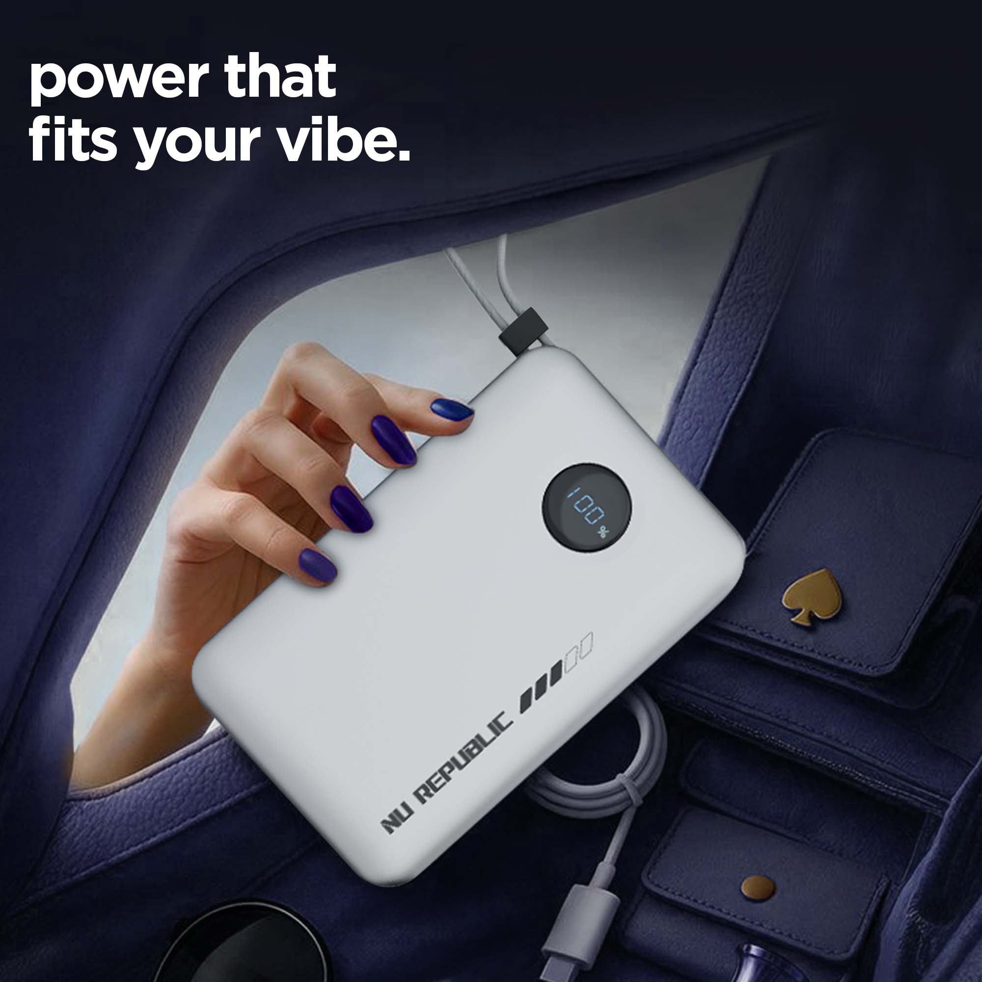 Compact yet powerful 10000mAh battery capacity ensures multiple device recharges on the go.