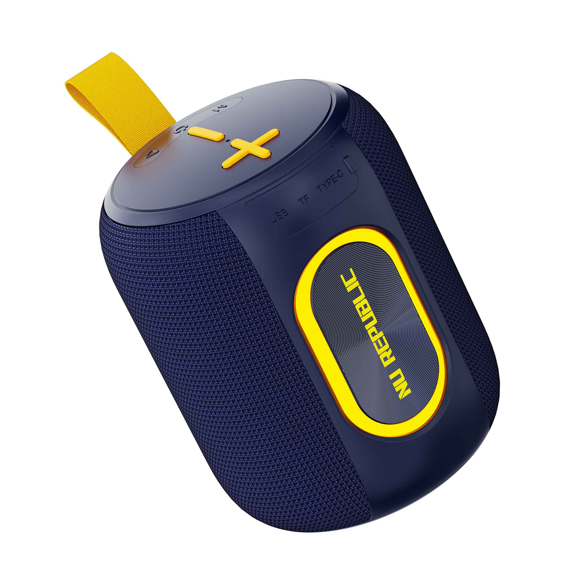 Nu Republic SonicPop 2000 speaker showcased on a white background emphasizing performance and portability.