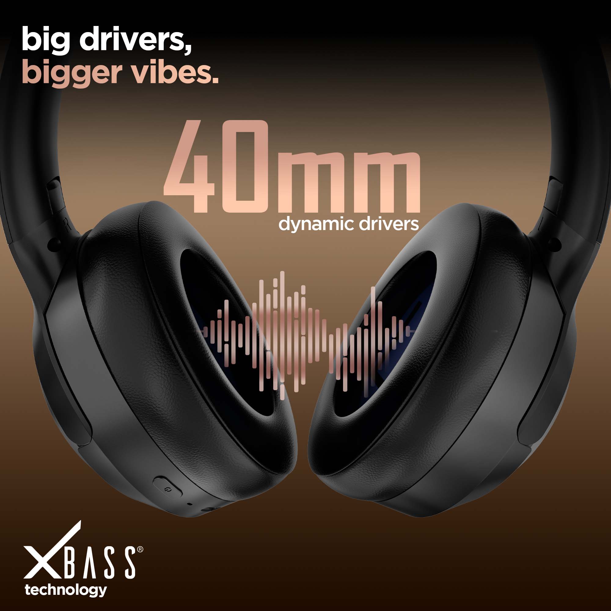Premium 40mm neodymium drivers deliver rich audio, punchy bass, and crystal-clear vocals