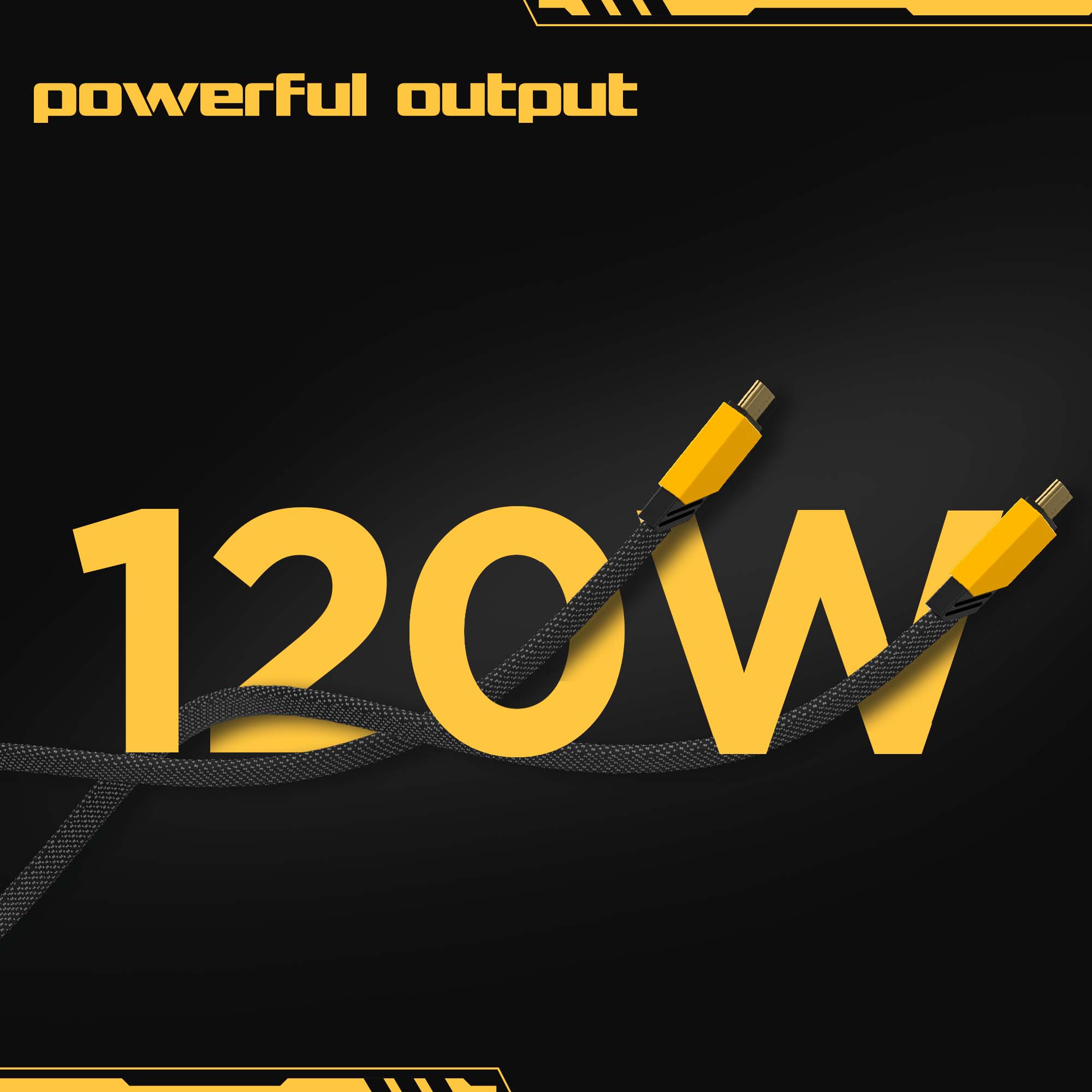 Blaze Fusion 120W Fast Charging Carbon fiber design cable (C-C Type)