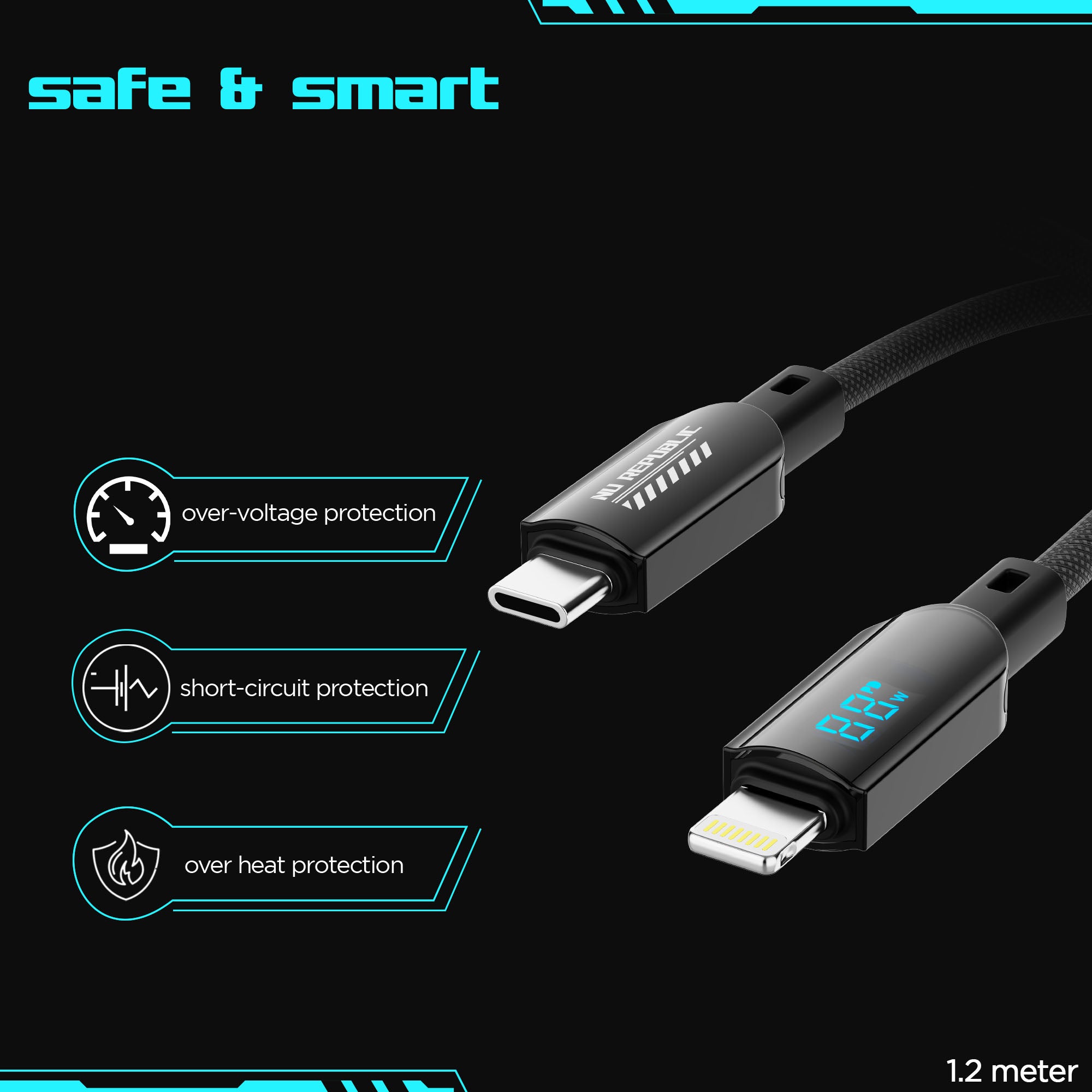 Blaze Fusion Spot LED Display Cable (Type-C to Type-L)