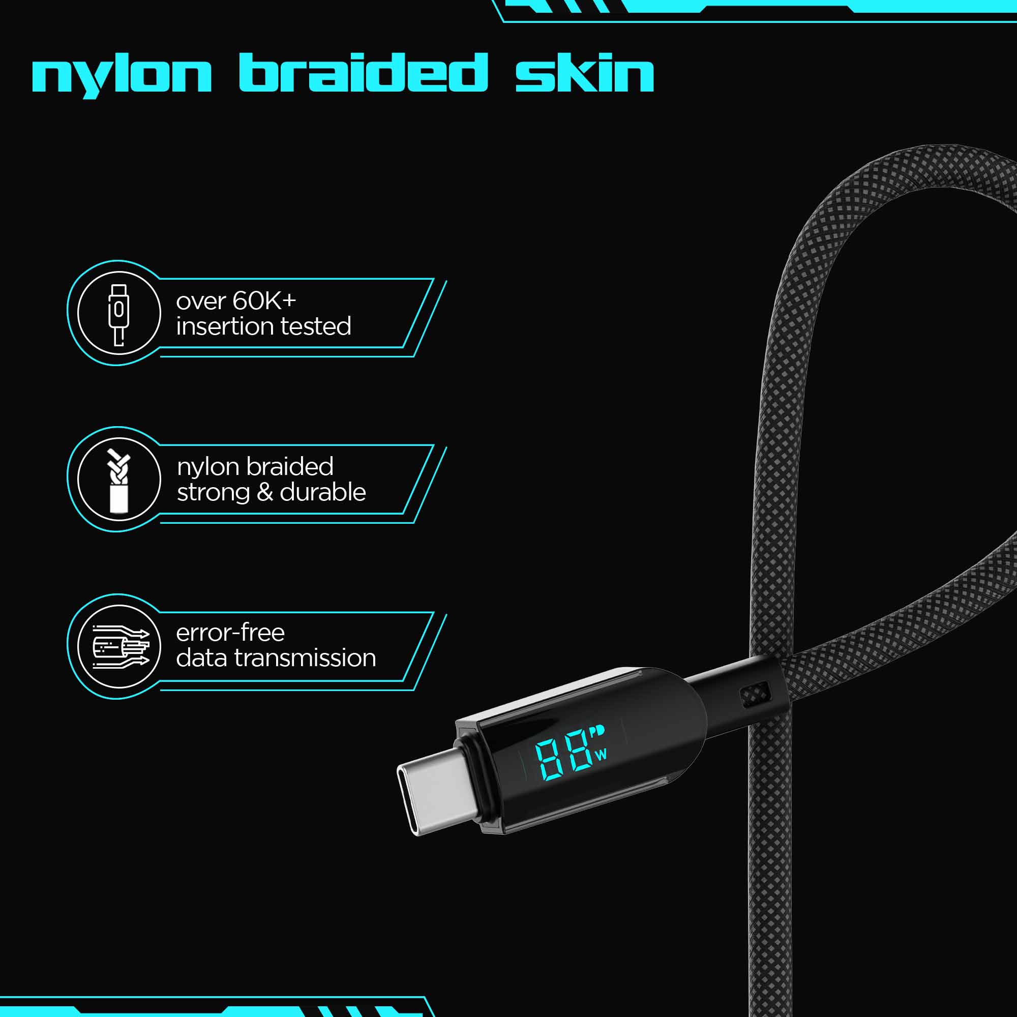 Blaze Fusion Spot LED Display Cable (Type-C to Type-C)