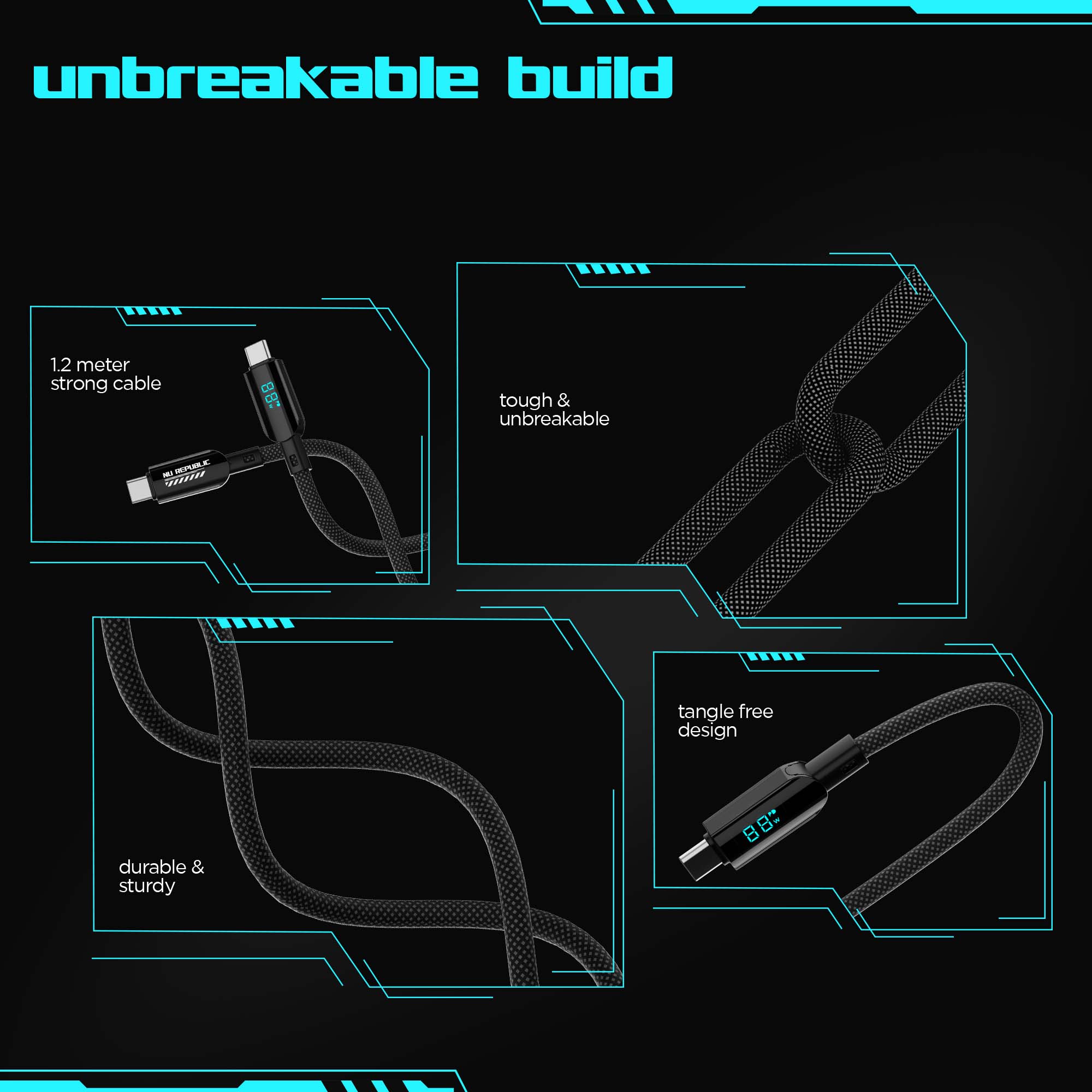 Blaze Fusion Spot LED Display Cable (Type-C to Type-C)