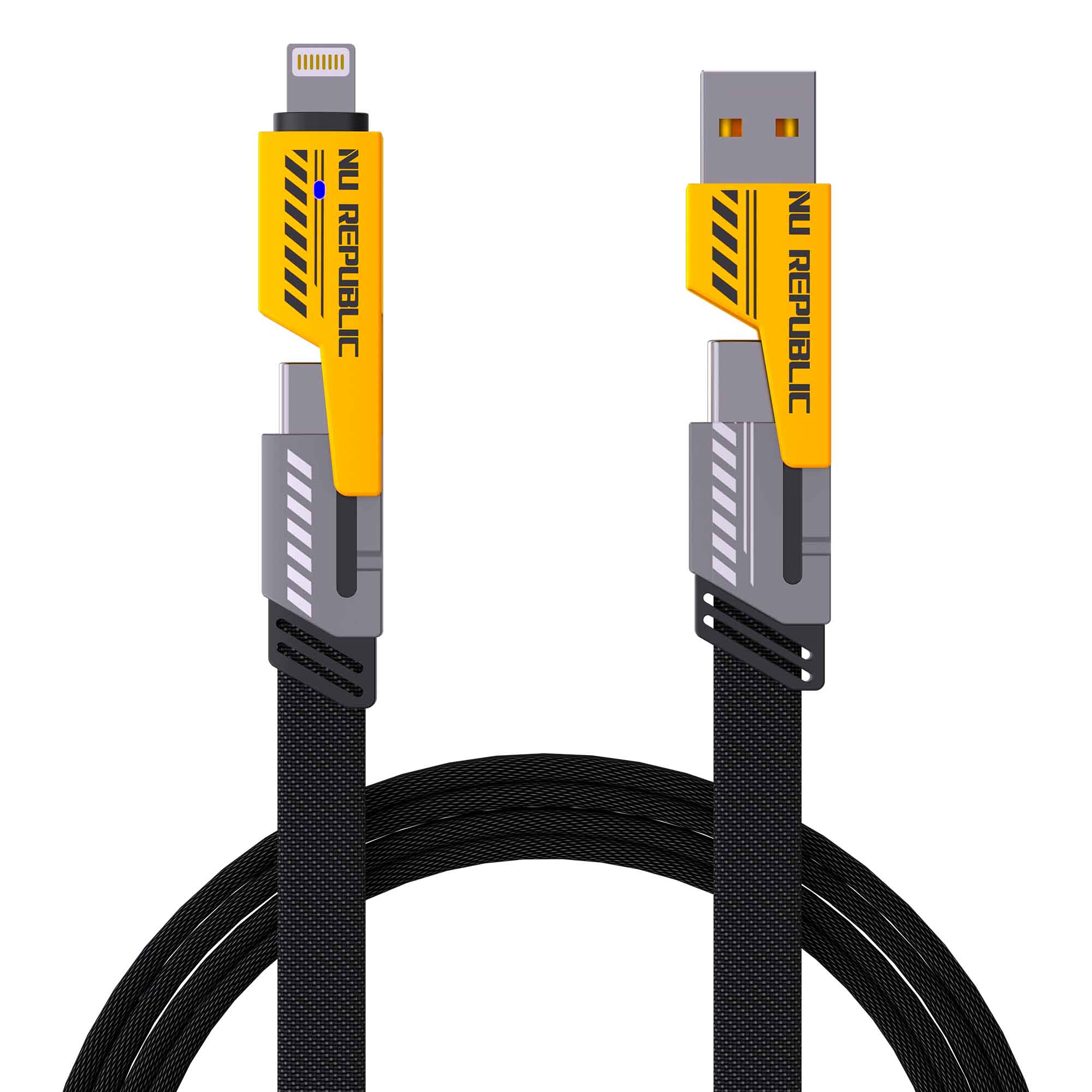 Blaze Quad Pro 100W 4 in 1 Carbon fiber design cable