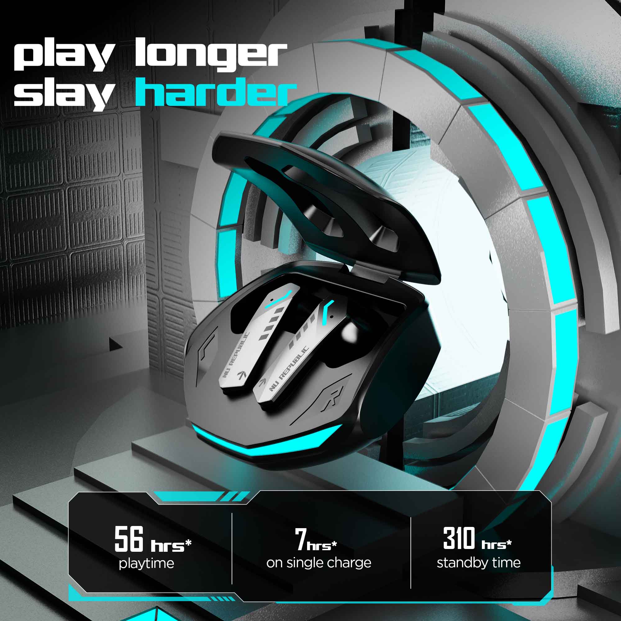 Cyberstud X8 earbuds with up to 56 hours of playtime