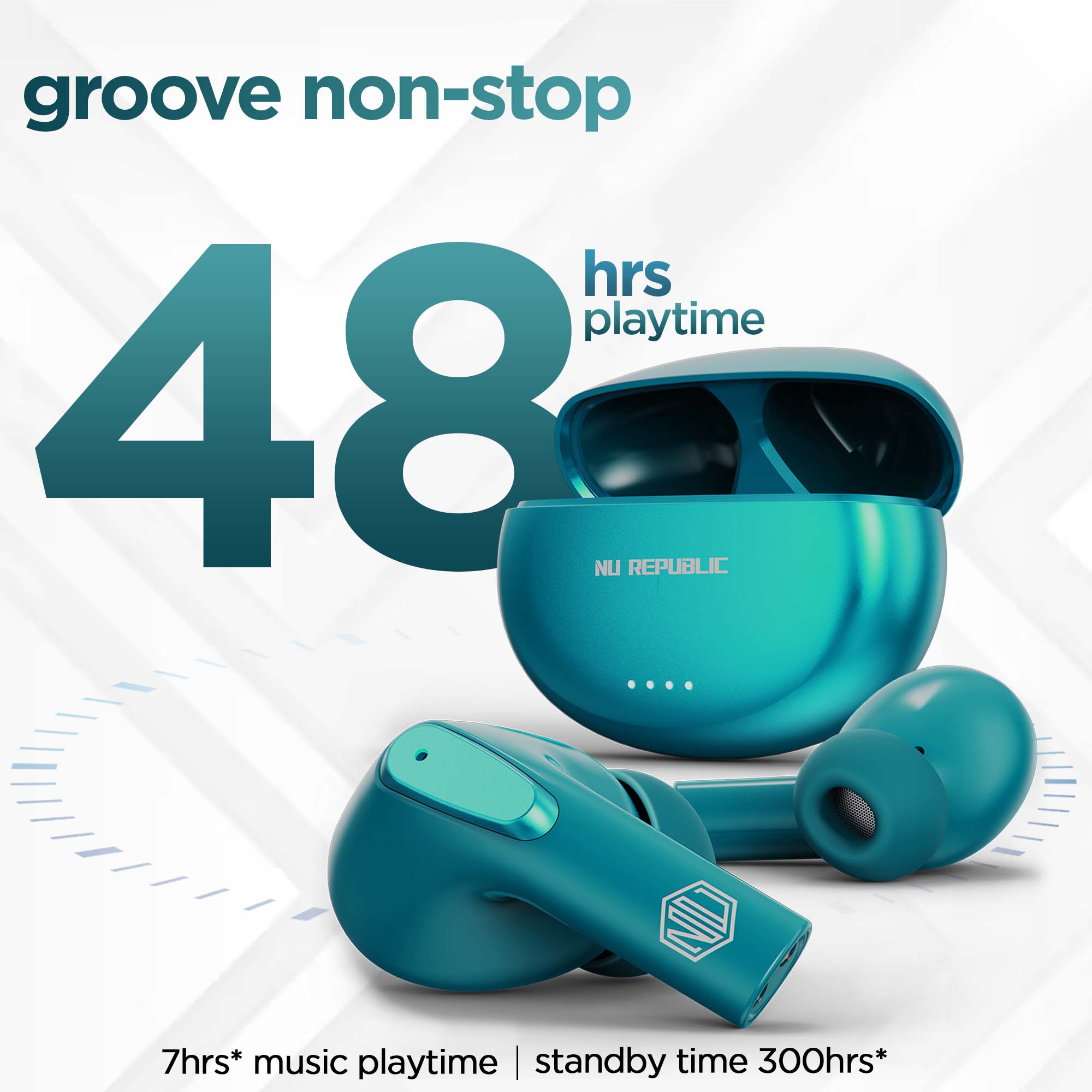Epic X3 earbuds with up to 48 hours of total playtime for uninterrupted entertainment