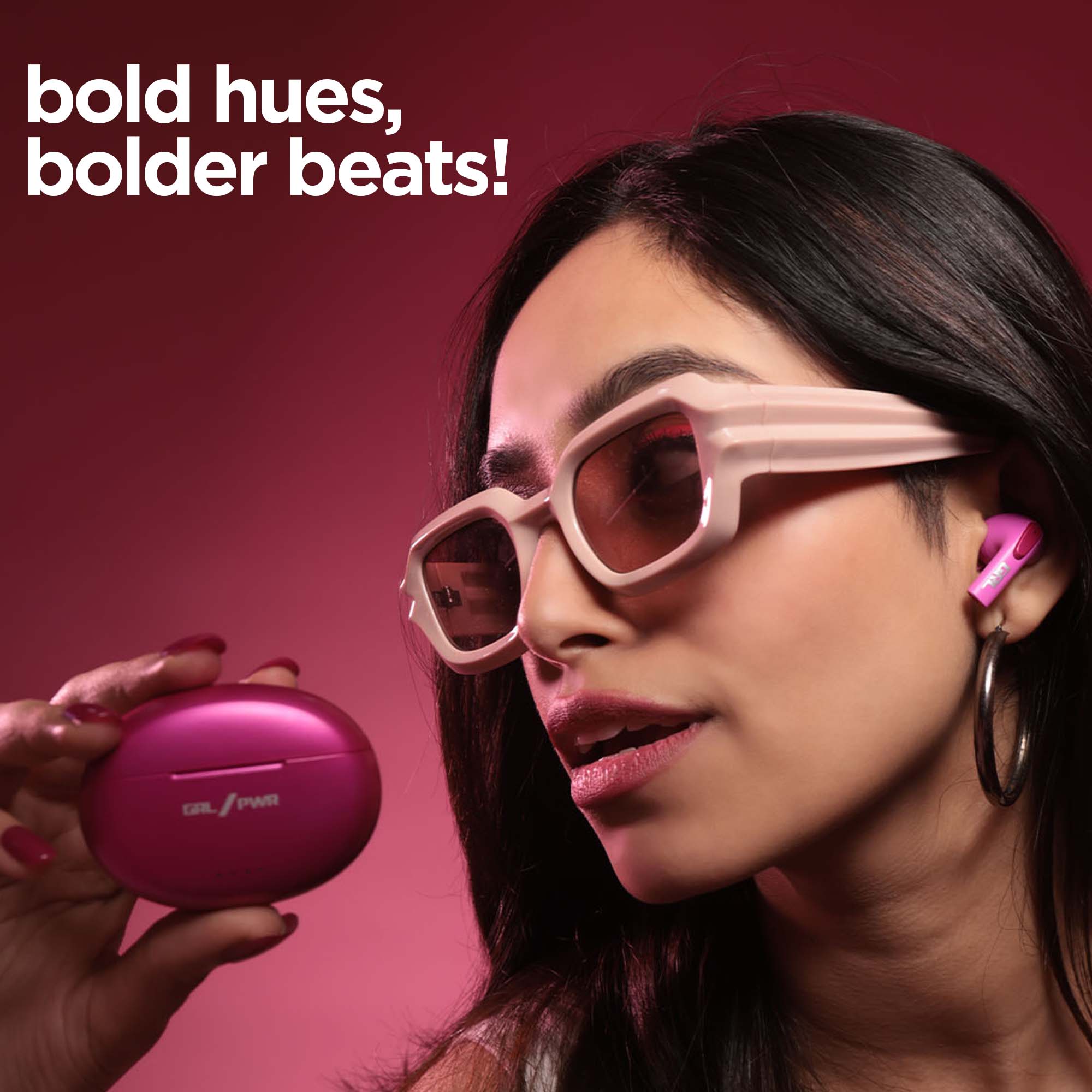 Epic X3 Hot Pink true wireless earbuds featuring a bold and stylish pink finish