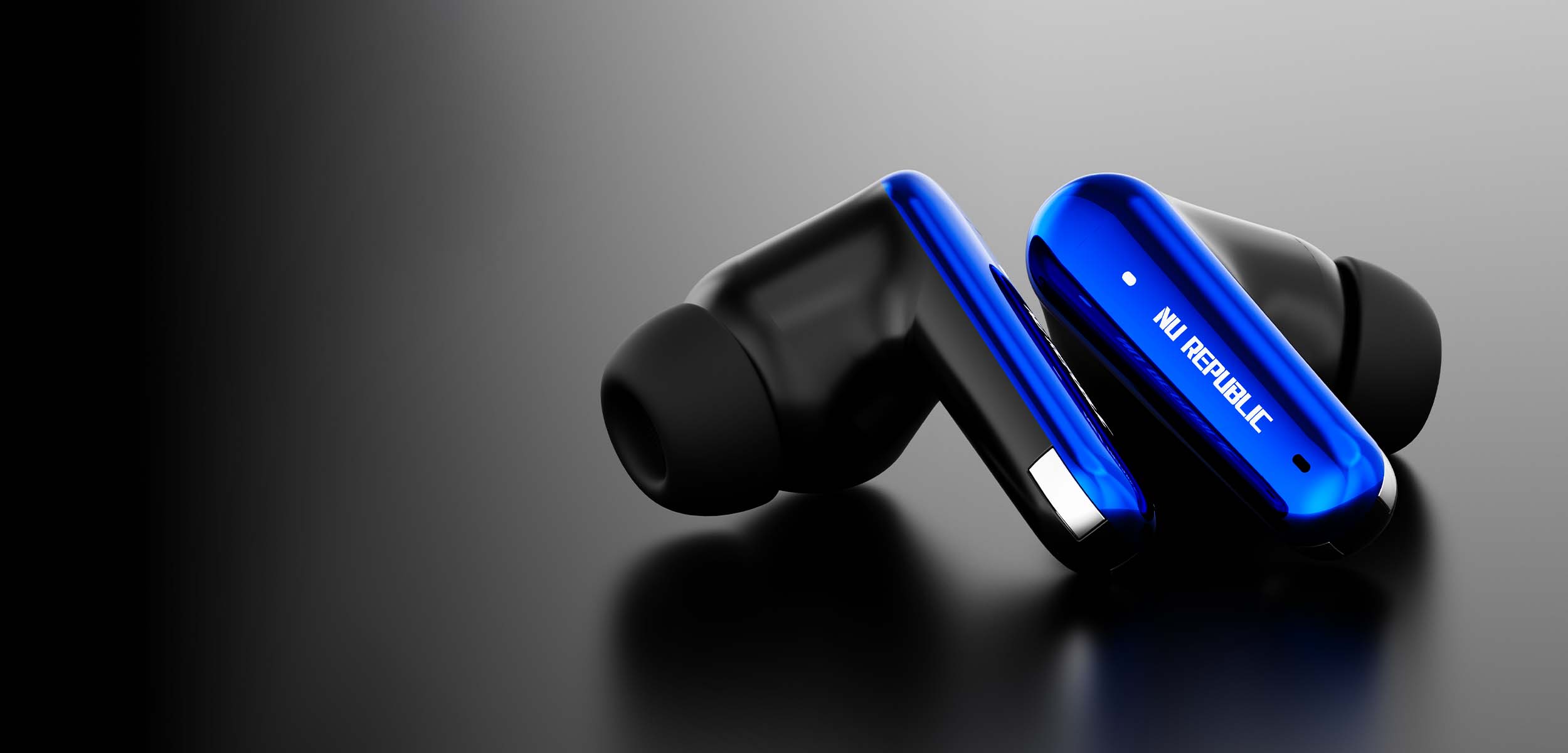 Epic X4 Blue true wireless earbuds with 52 hours playtime, ENC technology, X-Bass audio, and low latency gaming mode