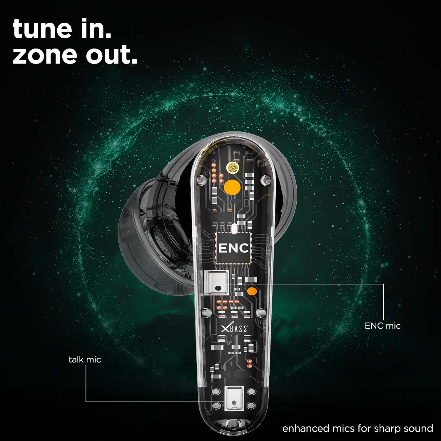 Epic X4 earbuds with X-Bass and ENC technology