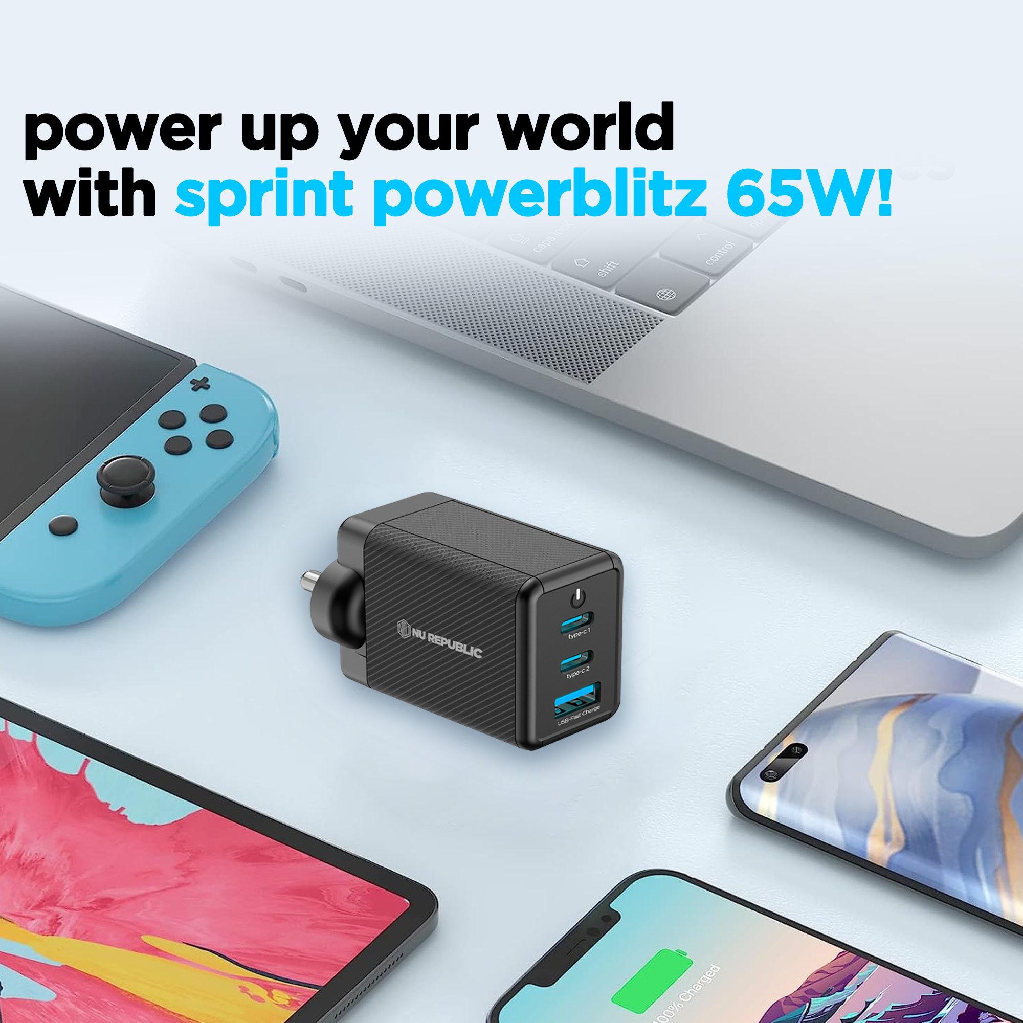 Sprint Powerblitz 65W GaN Superfast Wall Charger