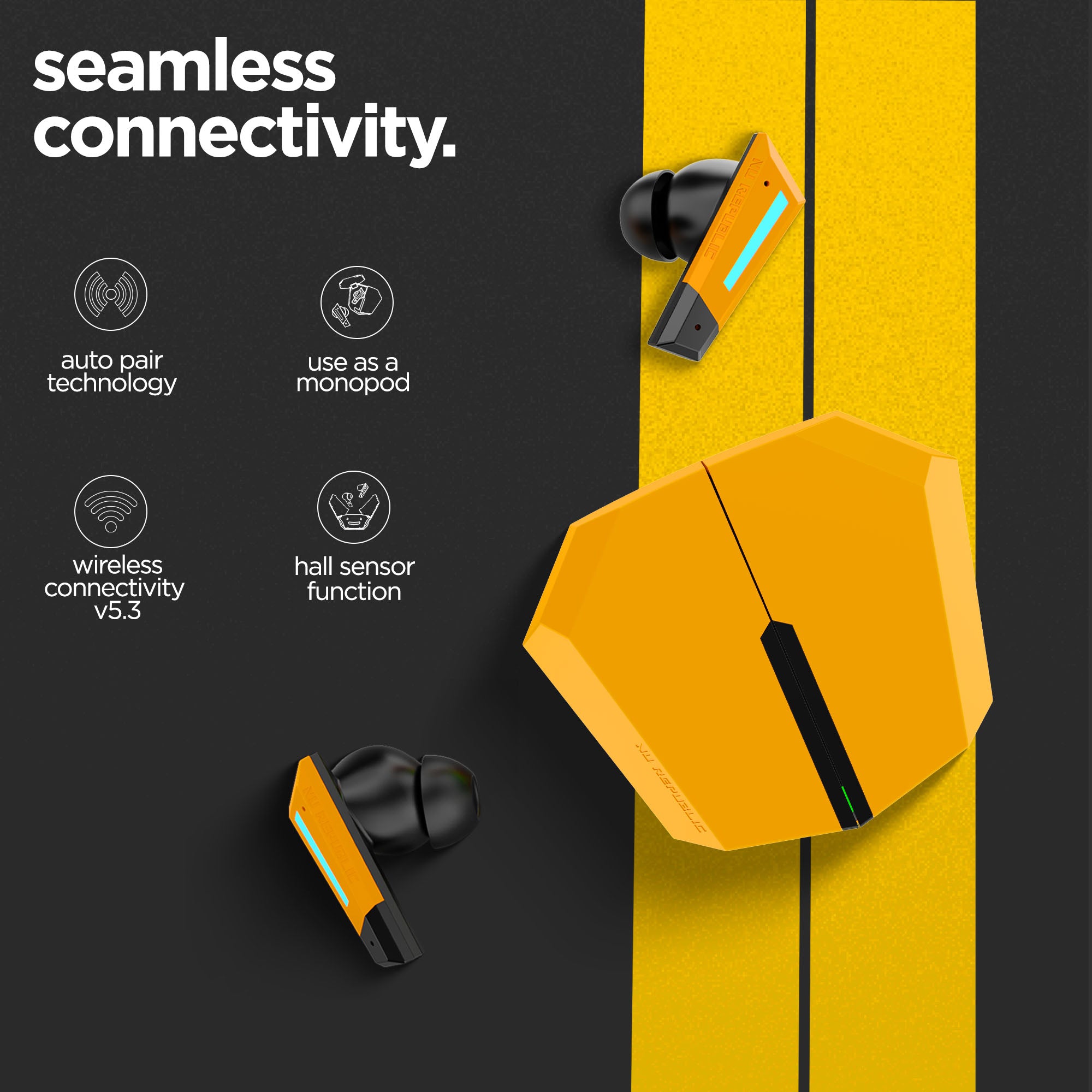 Transform X Bluetooth 5.3 wireless earbuds with stable connectivity
