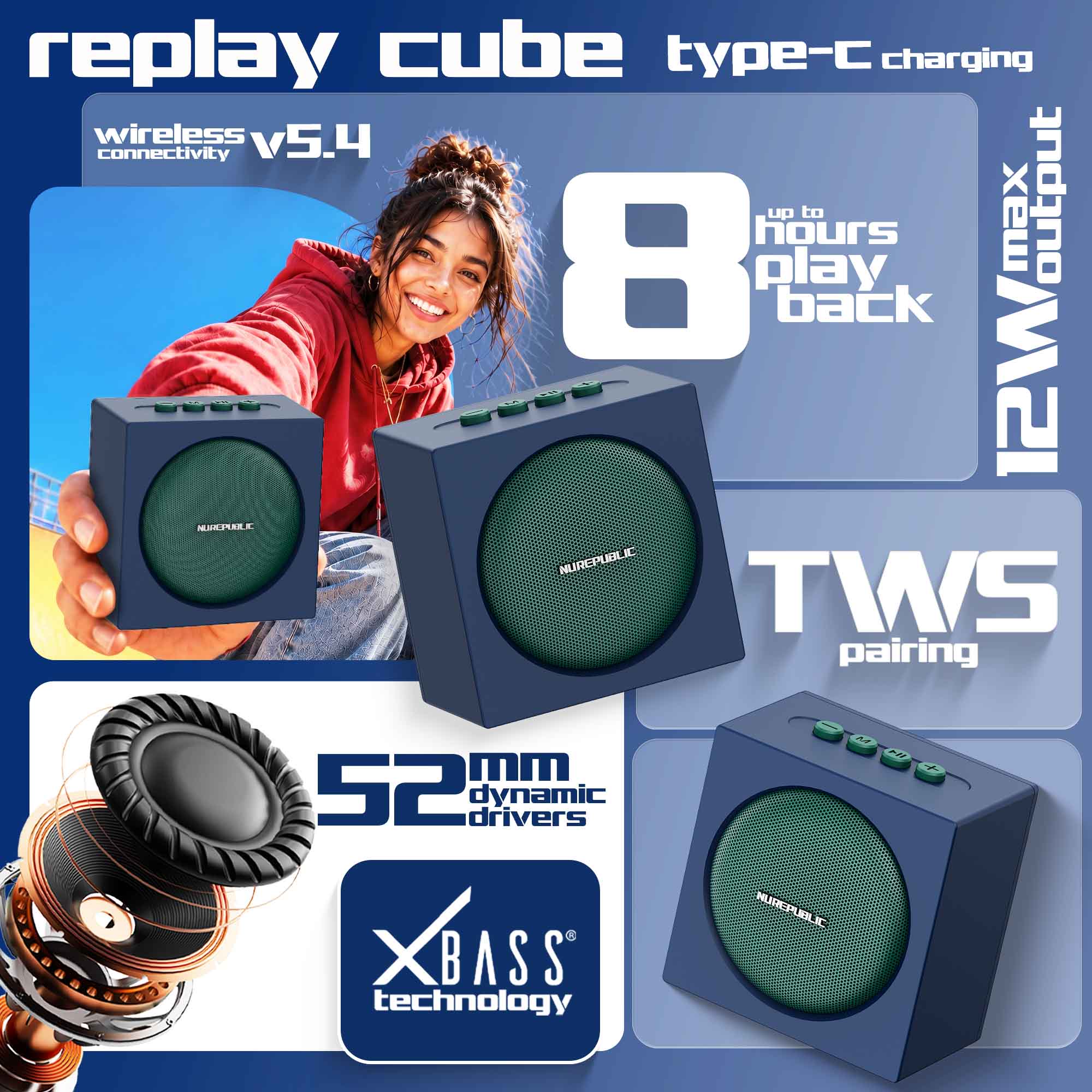 Replay Cube Blue