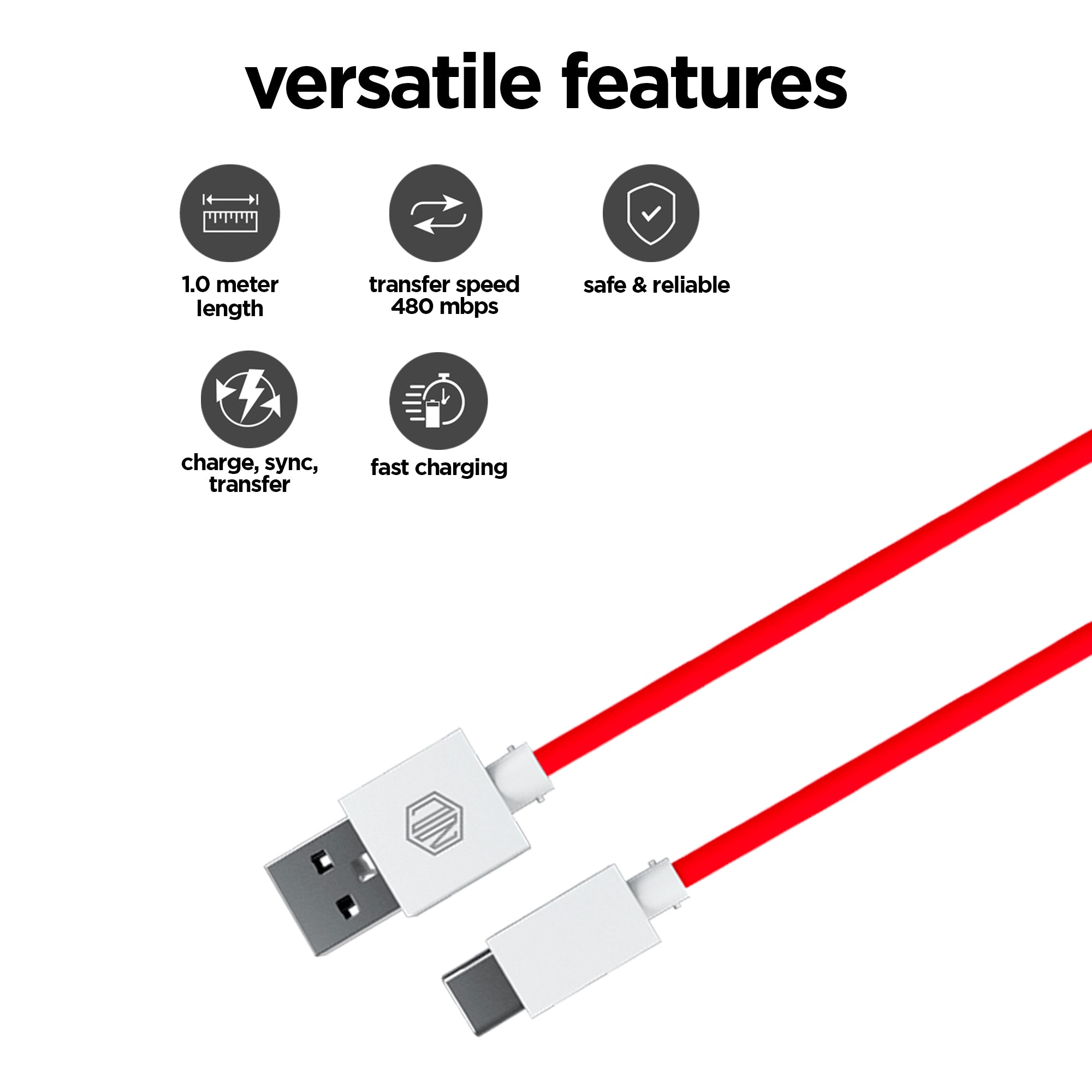 Blaze Hypersonic 50W Fast Charging USB A to Type C Cable