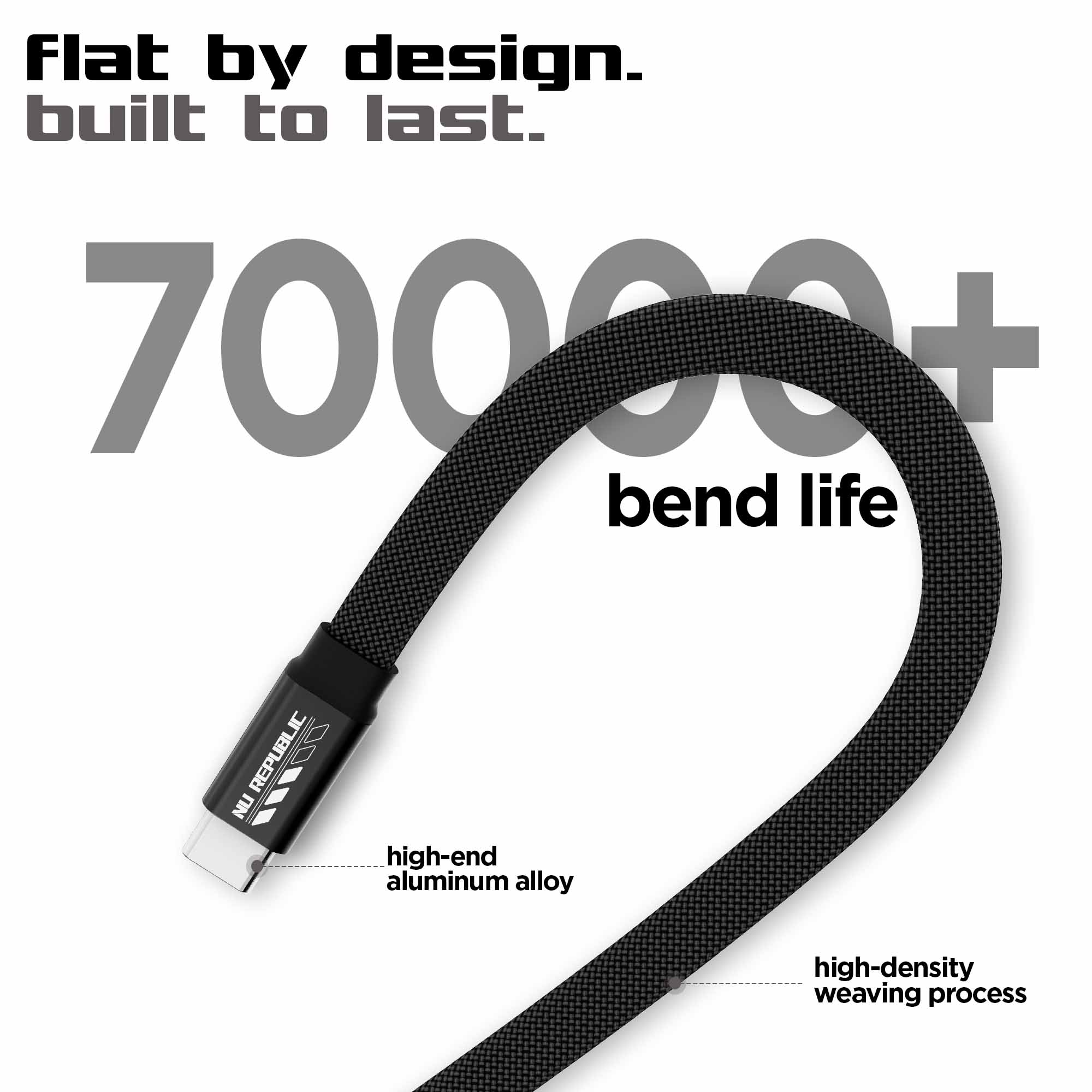 Blaze Fusion Flat 240W Magnetic Cable