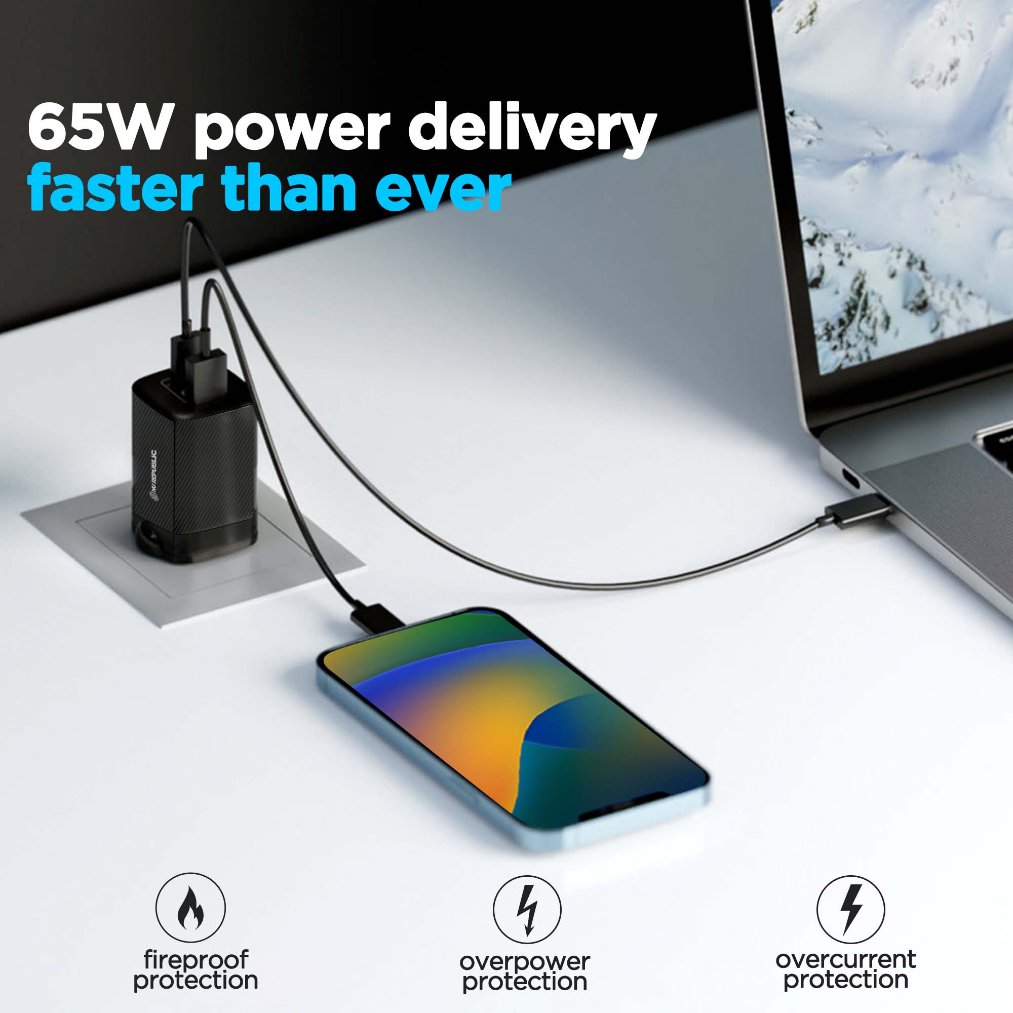 Sprint Powerblitz 65W GaN Superfast Wall Charger