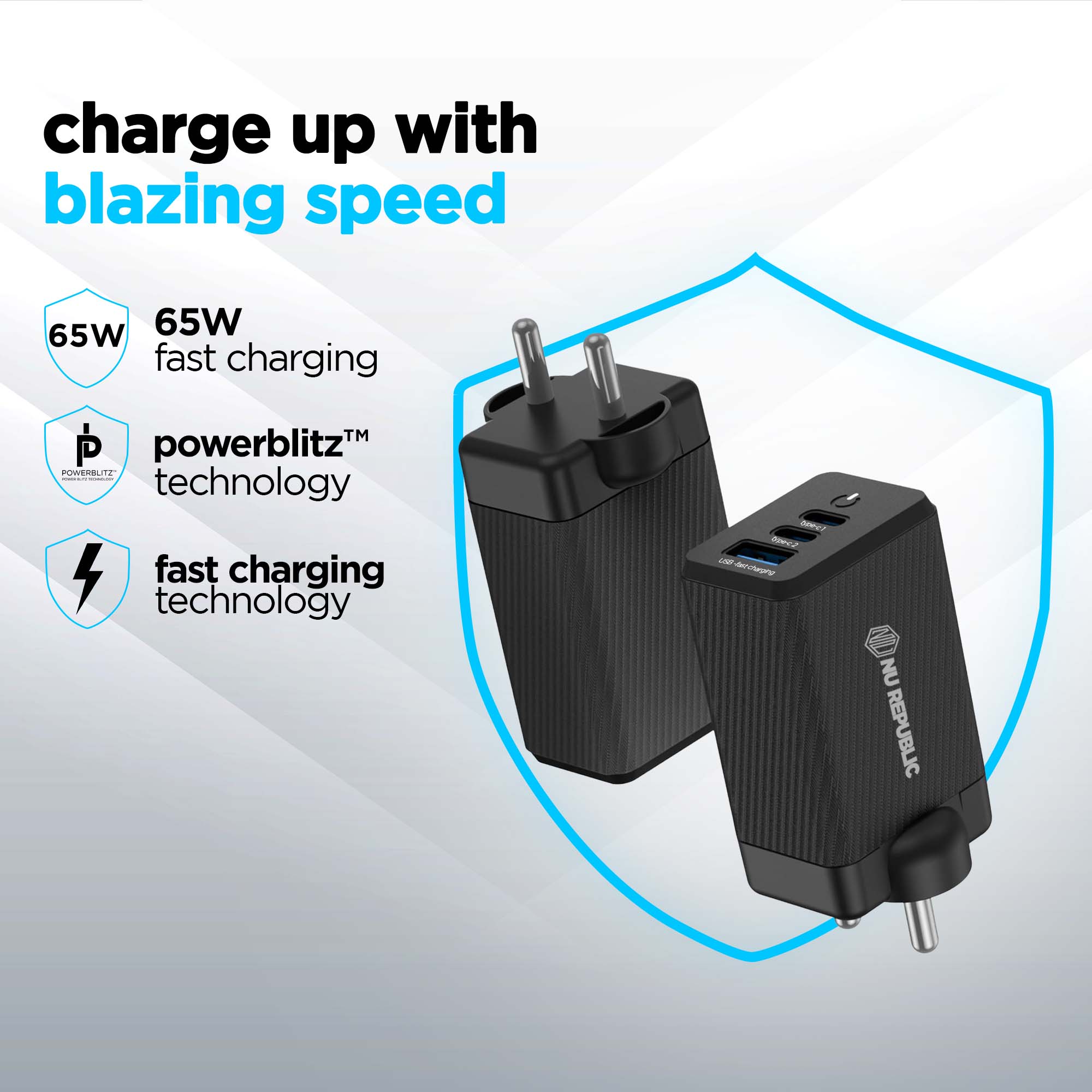 Sprint Powerblitz 65W GaN Superfast Wall Charger