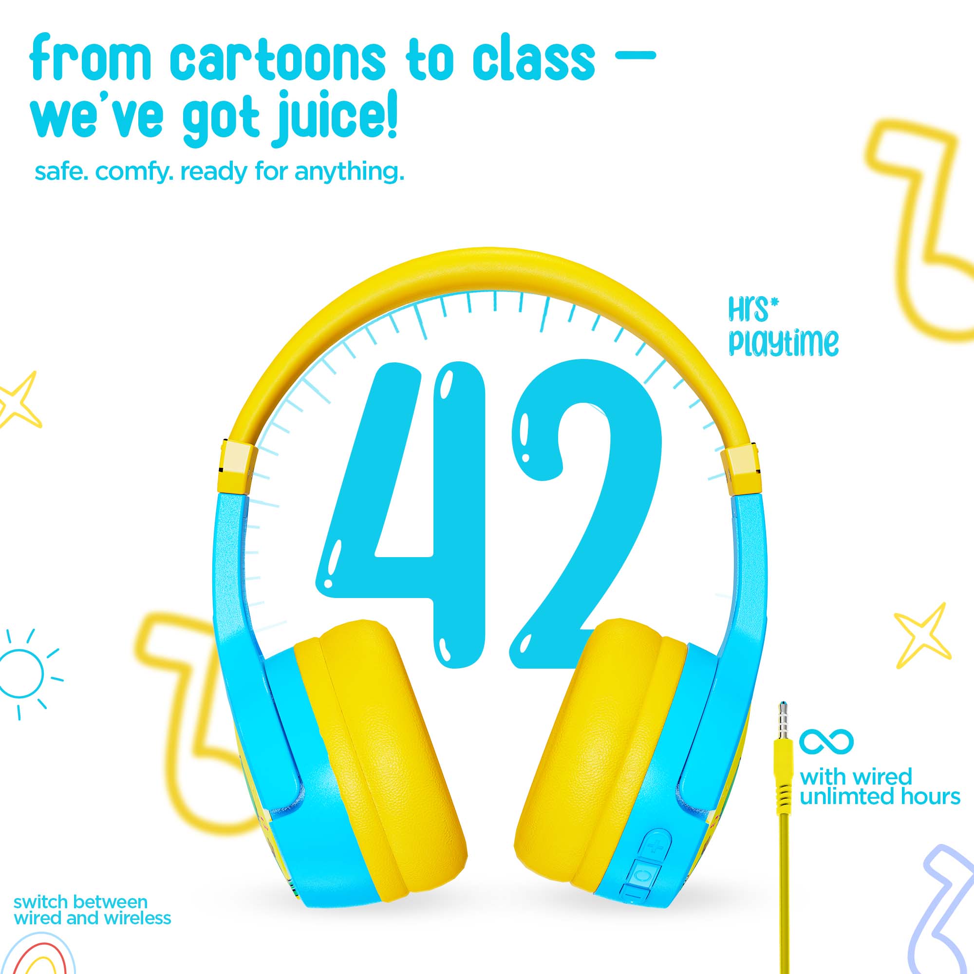 Long-lasting battery life keeps kids connected to their favorite content for hours.