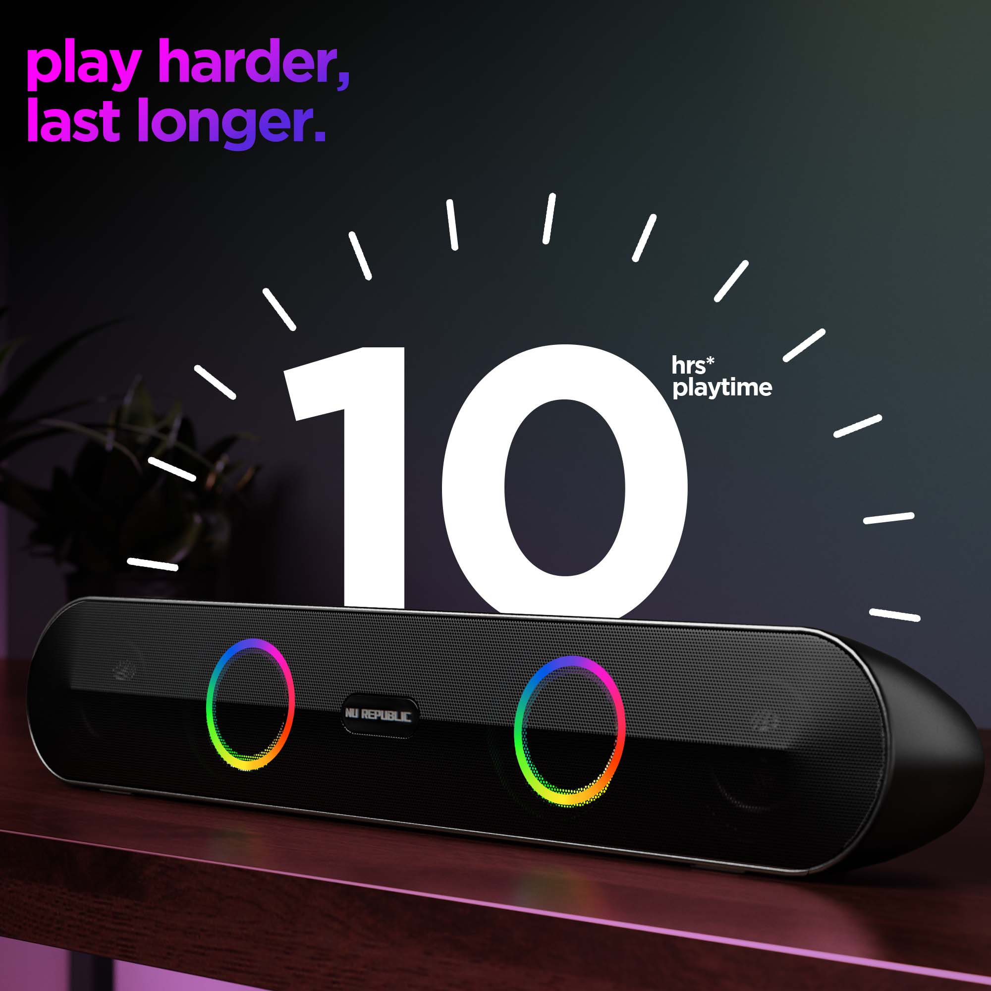 Enjoy up to 10 hours of continuous playback on the Partybox 165, keeping your music going from day to night without interruption.
