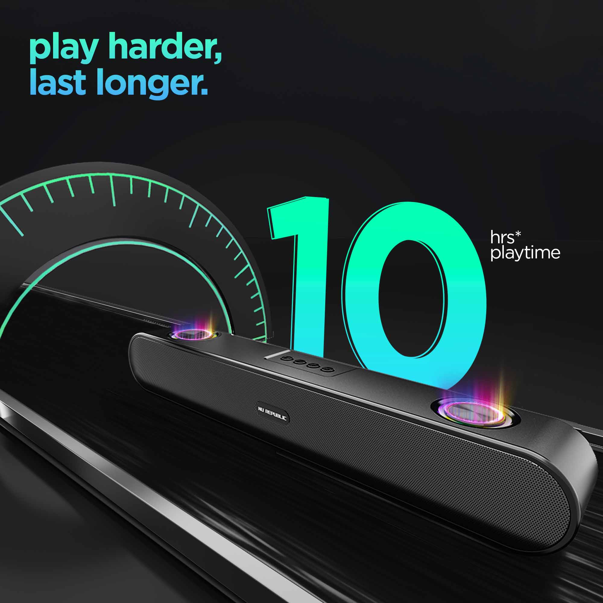 Enjoy up to 10 hours of uninterrupted music playback with Partybox 16.