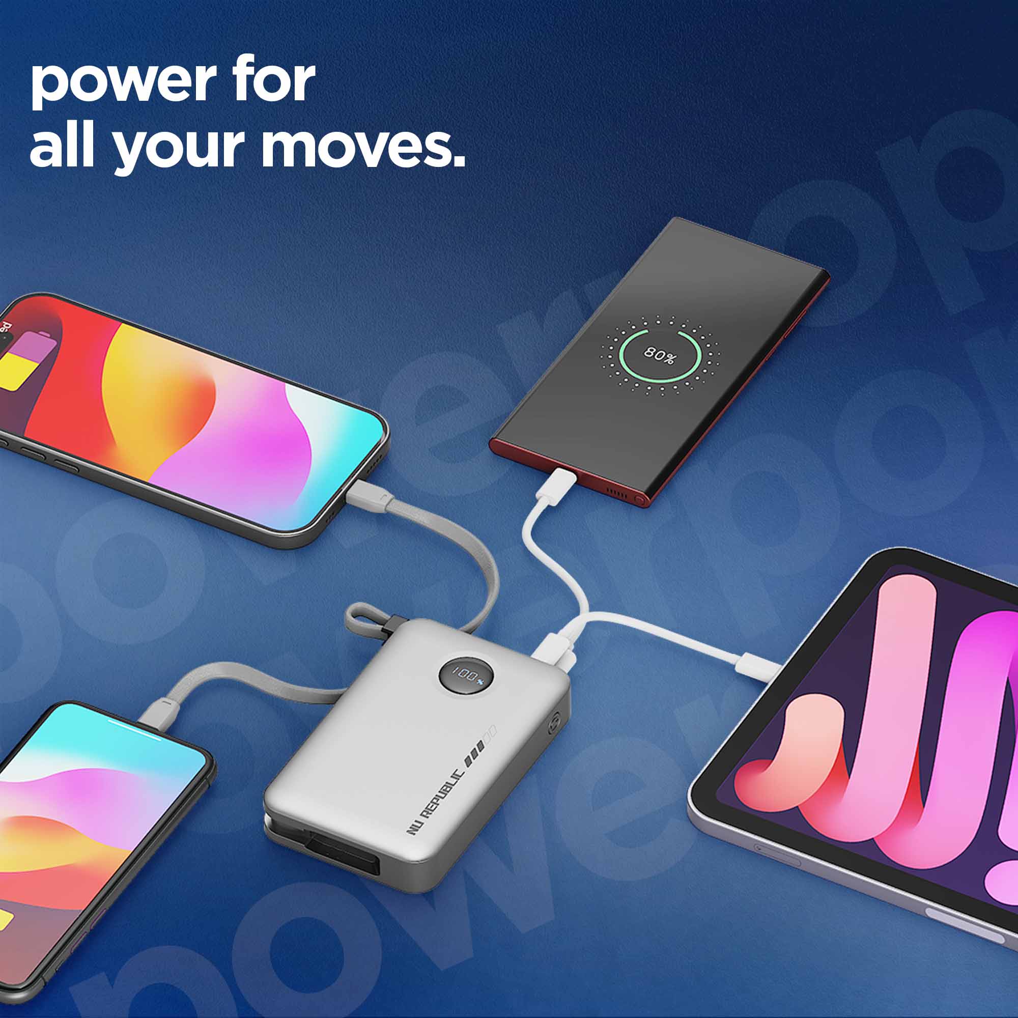 Automatically detects connected devices and distributes power efficiently for optimal charging.
