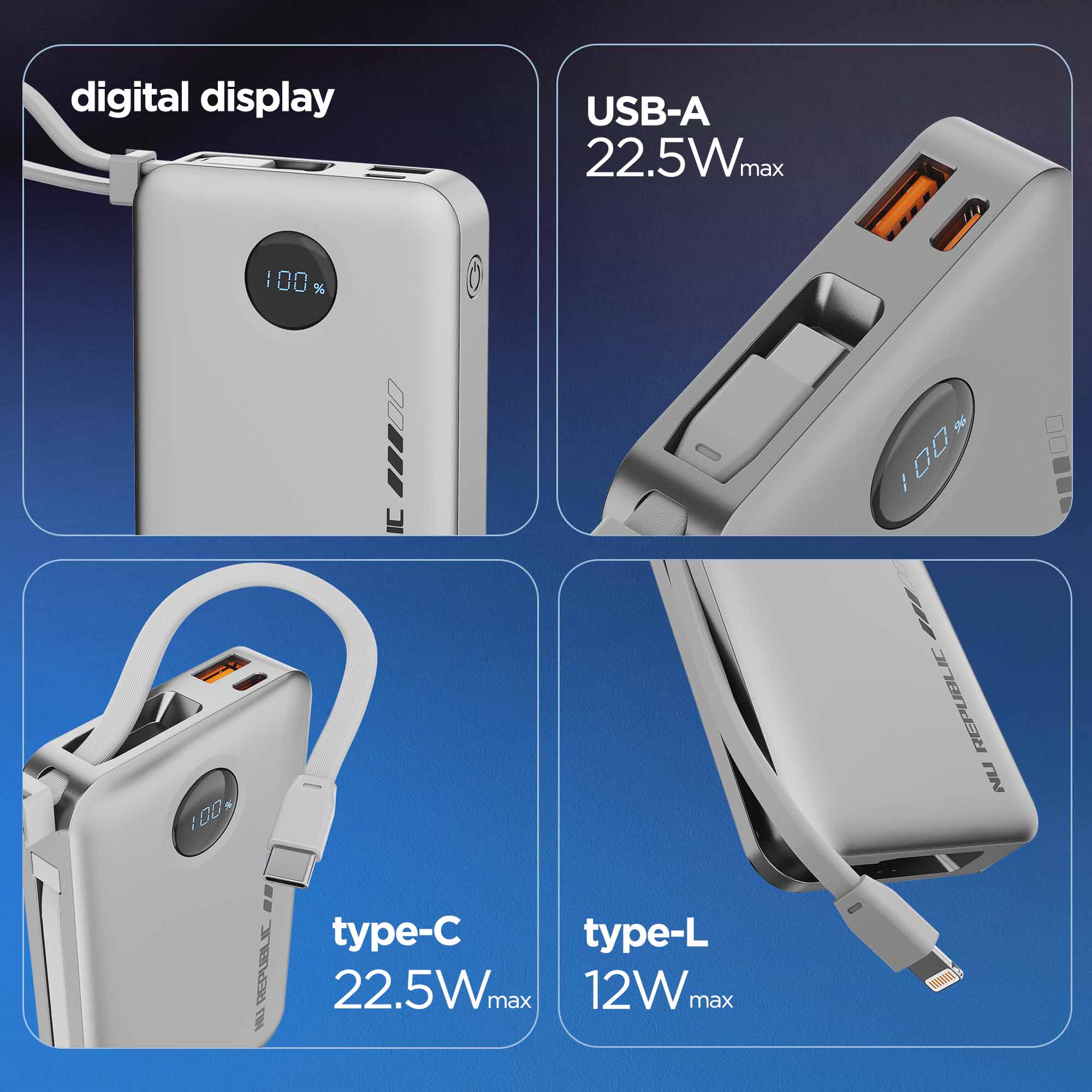 Experience extended device usage with a powerful 10000mAh battery backup solution.