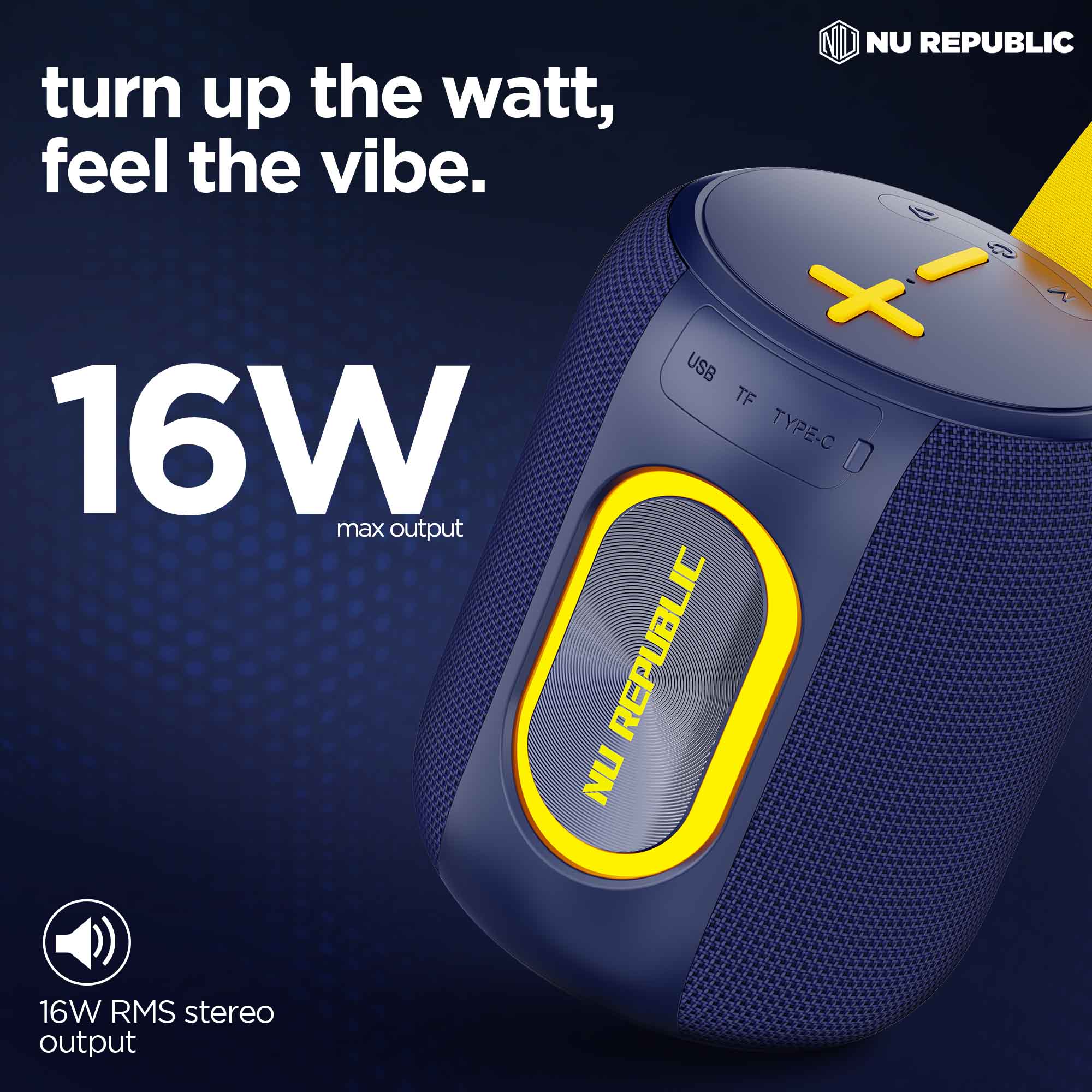 Experience loud and clear audio with powerful sound performance.