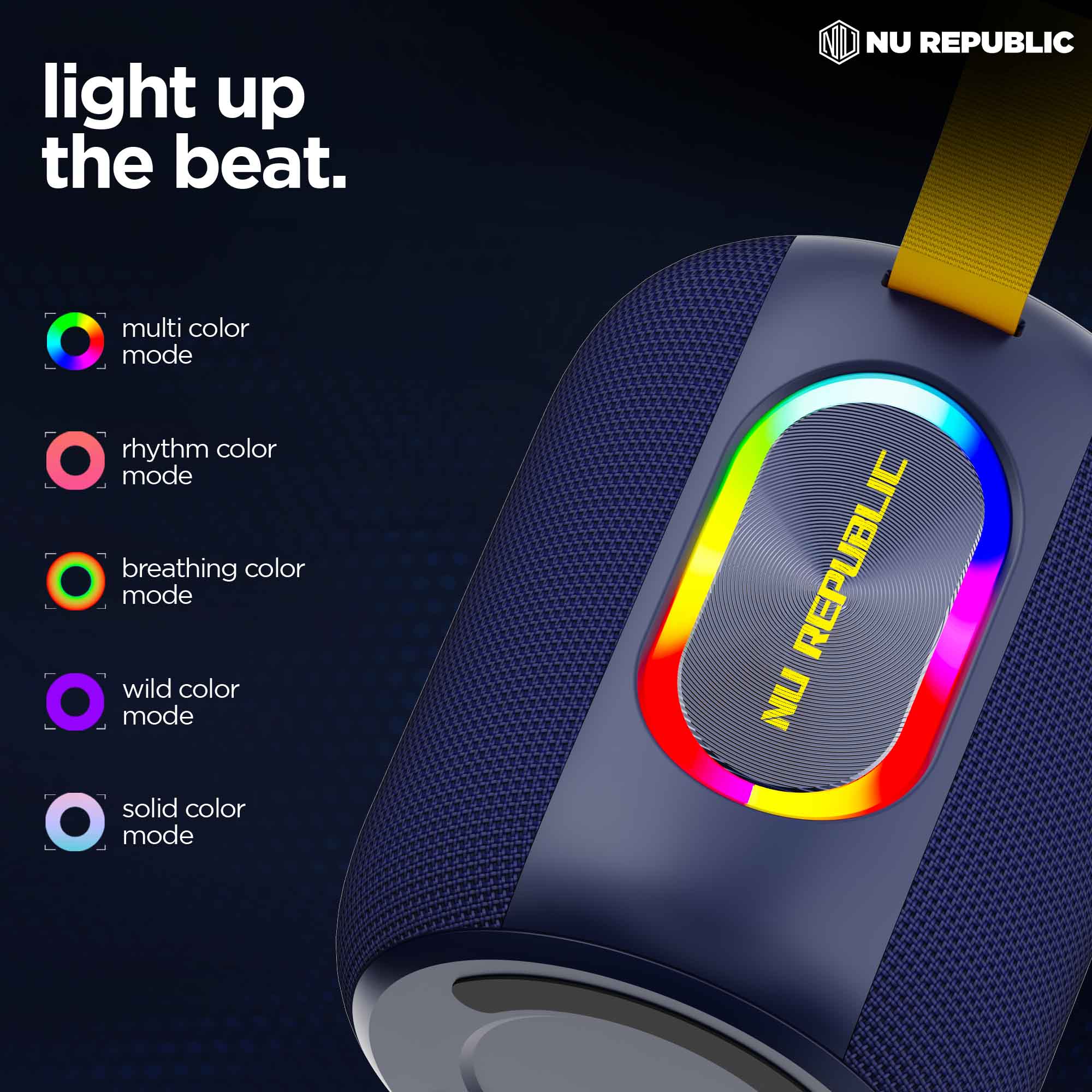 Eye-catching RGB lighting enhances your music experience.