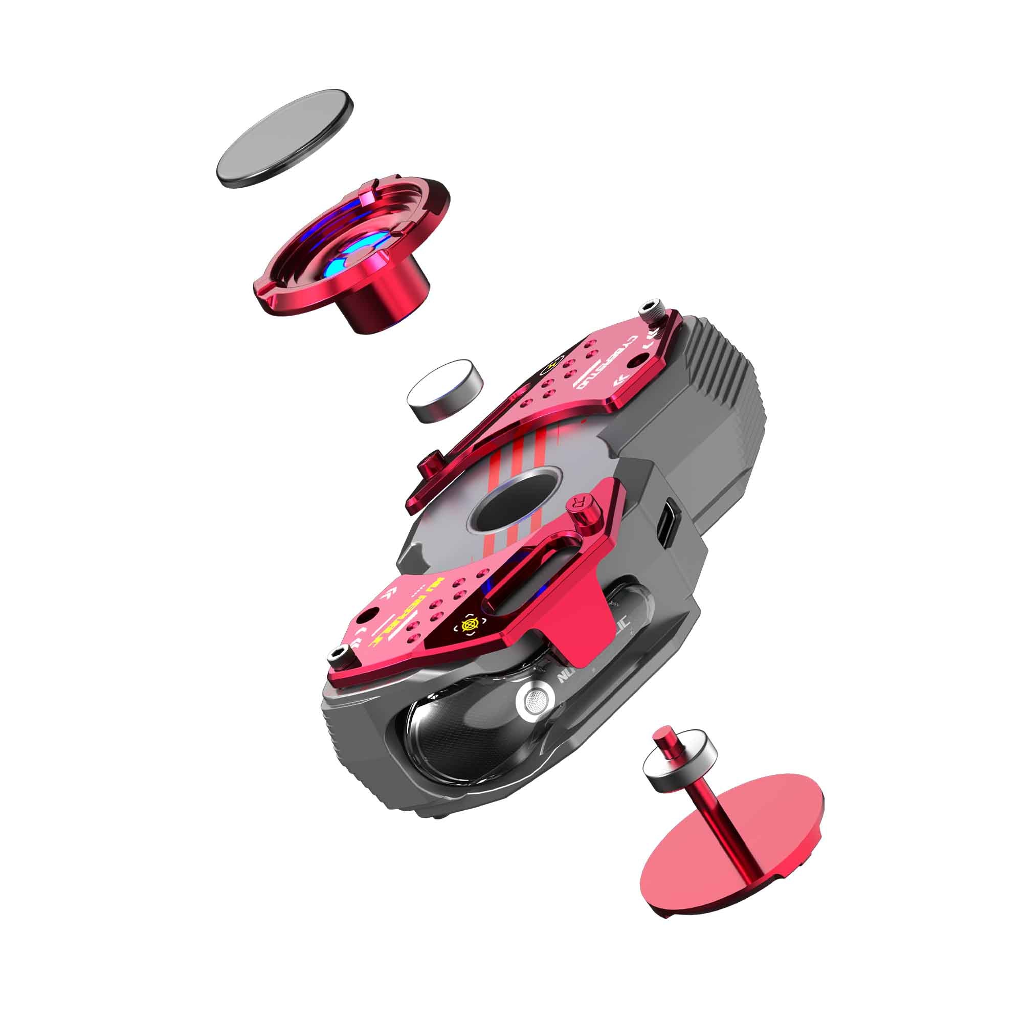 Cyberstud Spin premium earbuds with 360° fidget spinner case and ENC mic