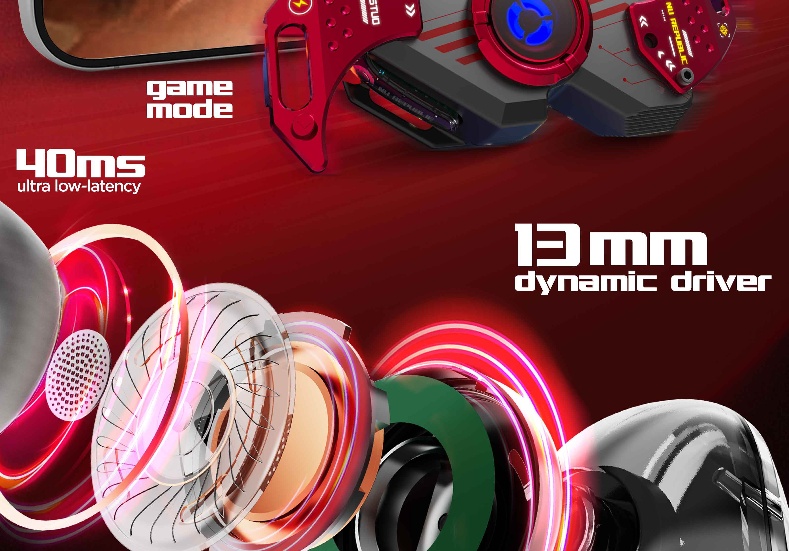 Cyberstud Spin wireless earbuds with ENC mic and immersive sound quality