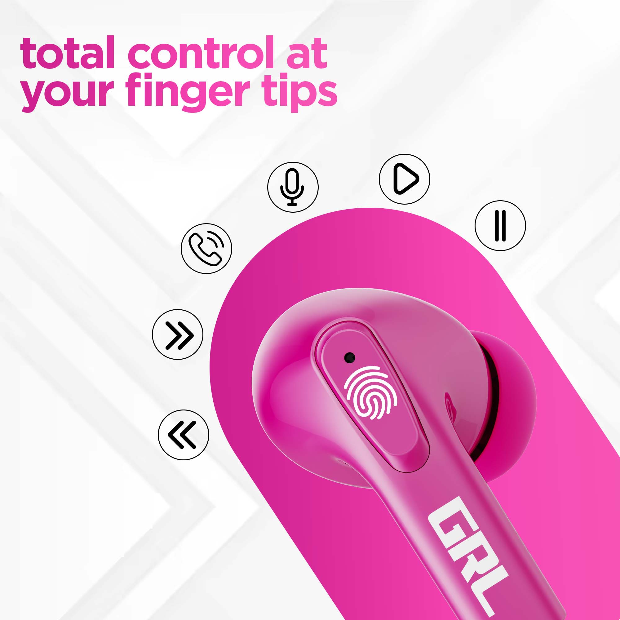 Shibani Akhtar controlling music and calls effortlessly with Epic X3 Hot Pink touch controls