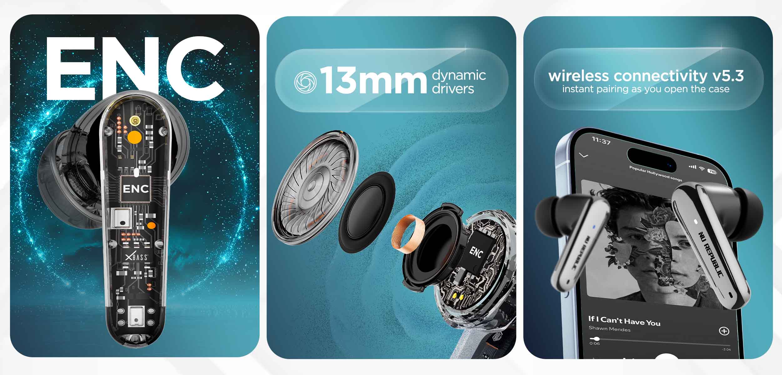 Epic X4 Green earbuds with dedicated gaming and music modes for optimized audio performance