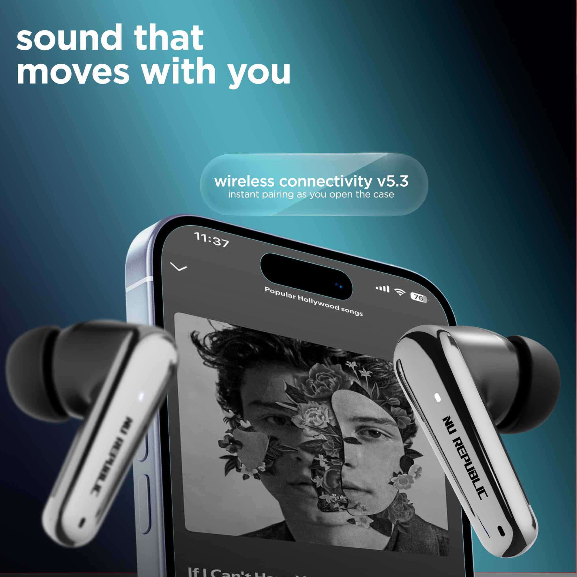 Epic X4 Green wireless earbuds with stable Bluetooth connectivity for seamless music, gaming, and calls