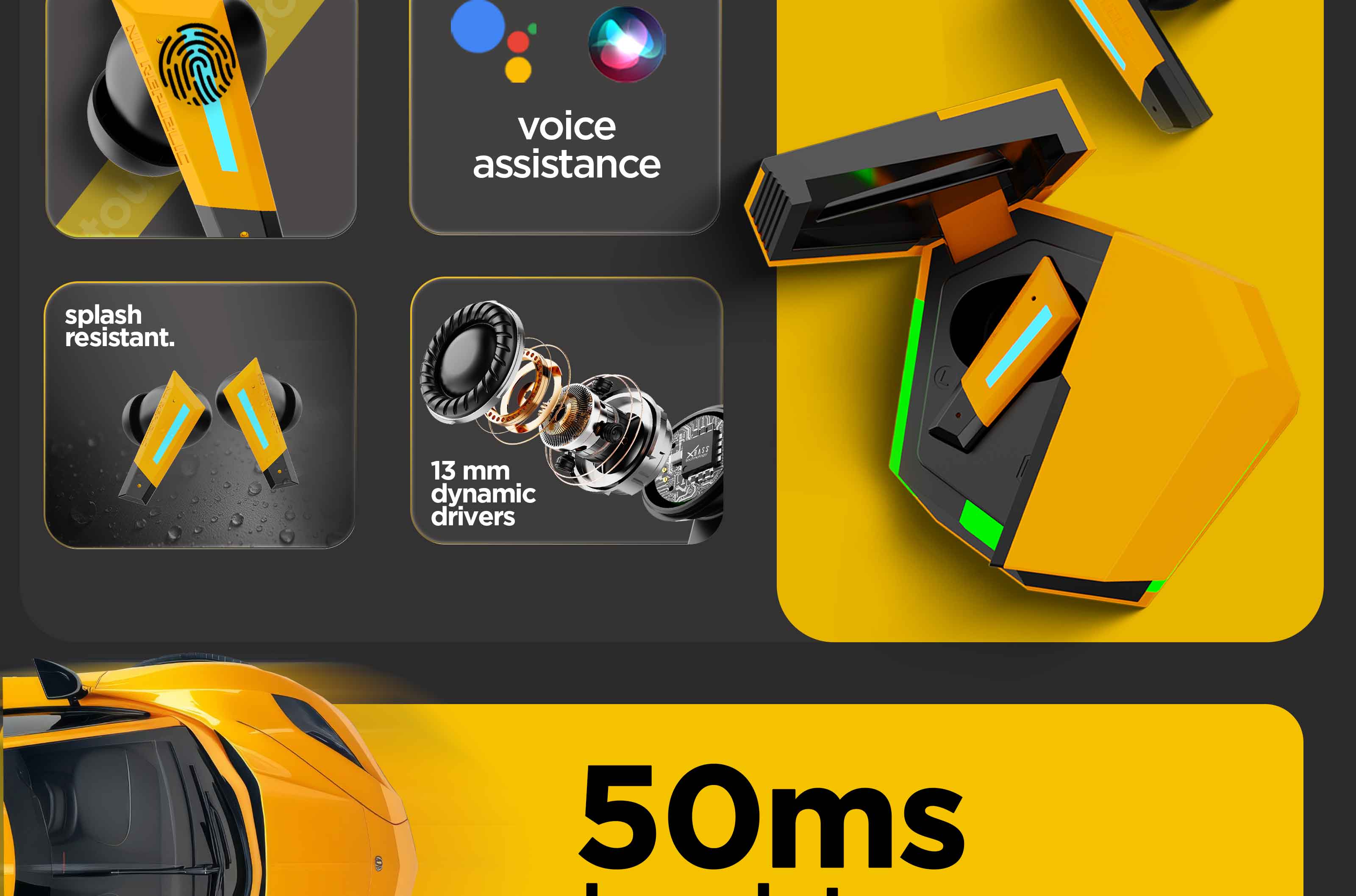 Transform X water resistant wireless earbuds for daily use