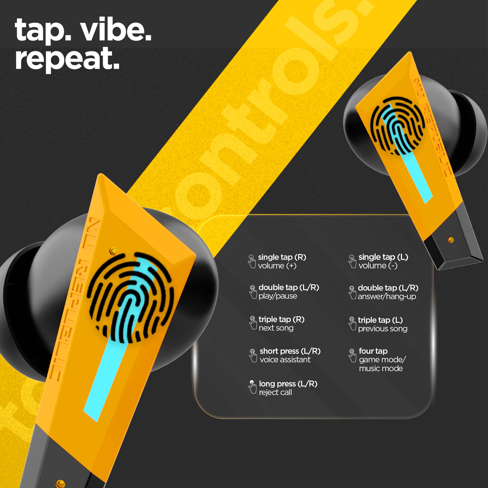 Transform X wireless earbuds with smart touch controls